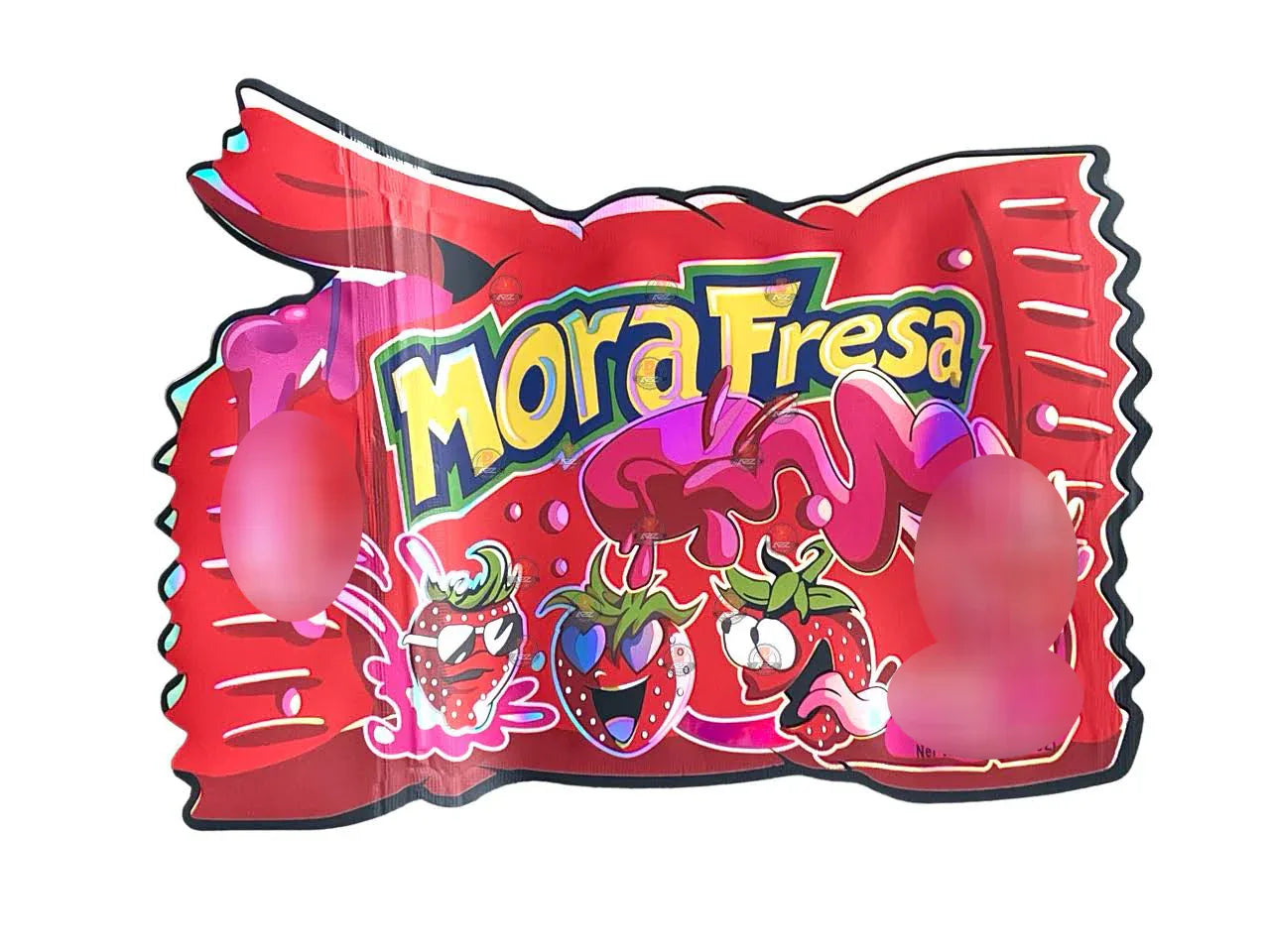 Mora Fresa Fumi Cut Out Mylar Bags 3.5g Die Cut Holographic High Volume - Black Unicorn Hub
