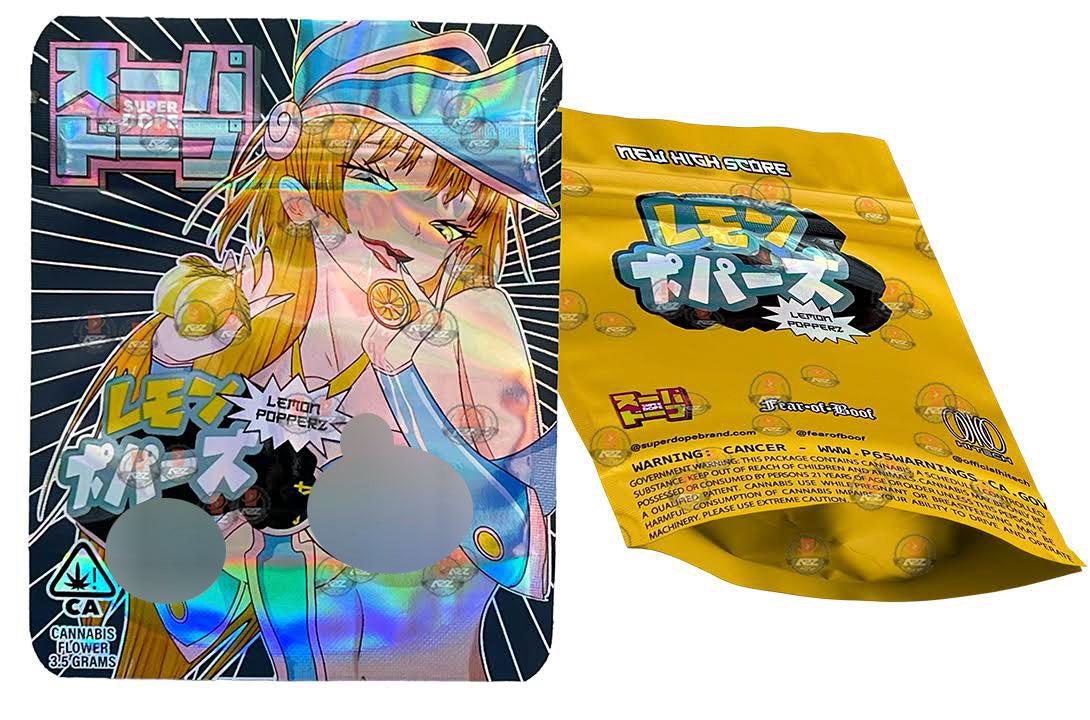 Super Dope - Lemon Popperz 3.5g Mylar Bag Holographic