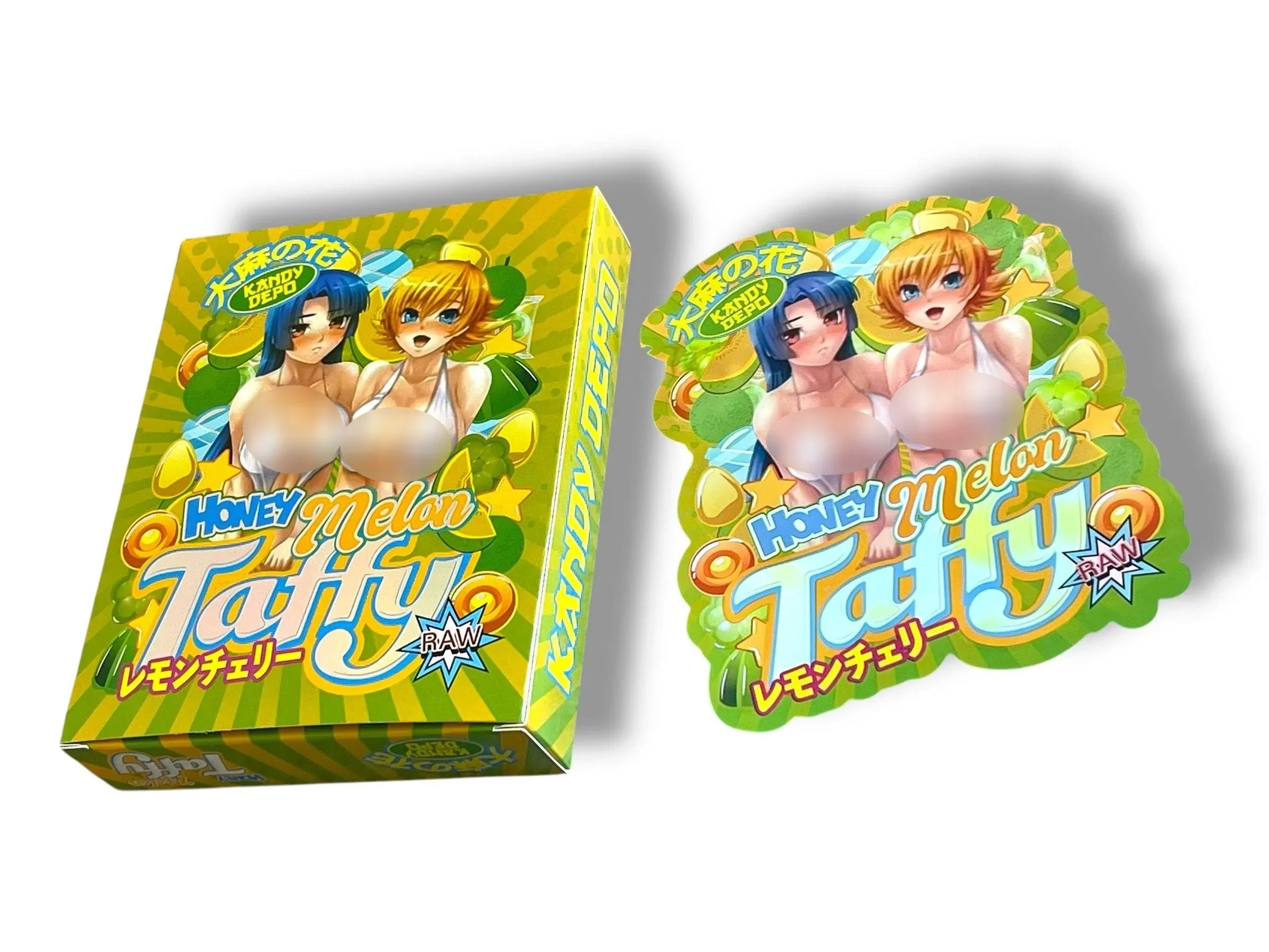 Kandy Depo Honey Melon Taffy Mylar Bags with Boxes 3.5g Box Packaging - Black Unicorn Hub