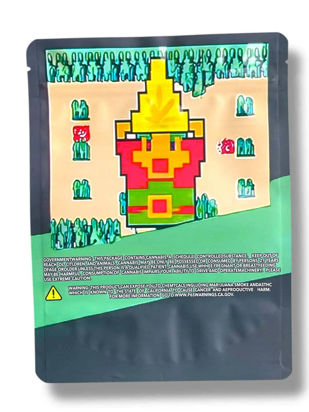 Legend of ZA 1 oz mylar bag, back view