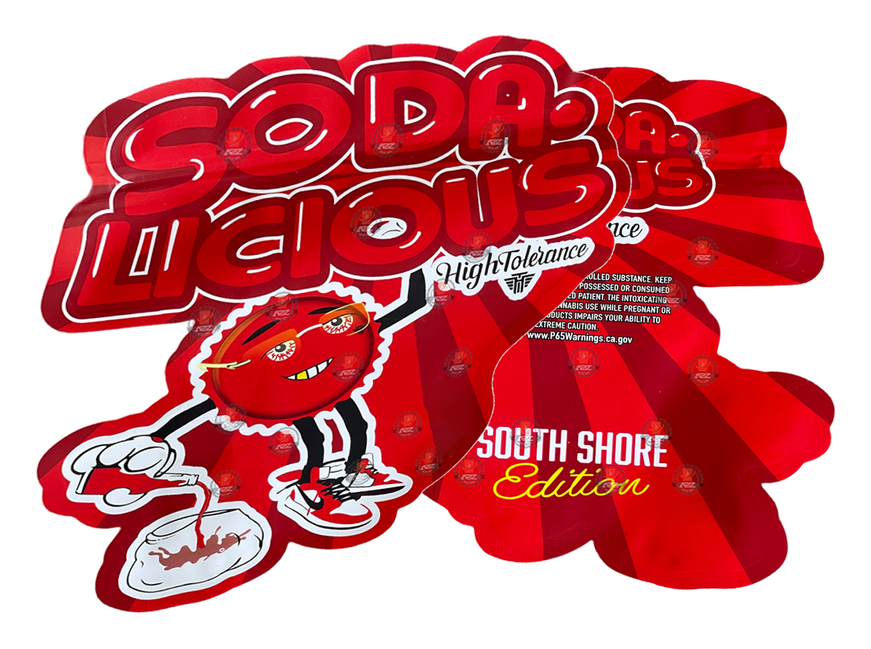 Soda Licious 3.5G Holographic Bag - High Tolerance cut out Mylar zip lock bag