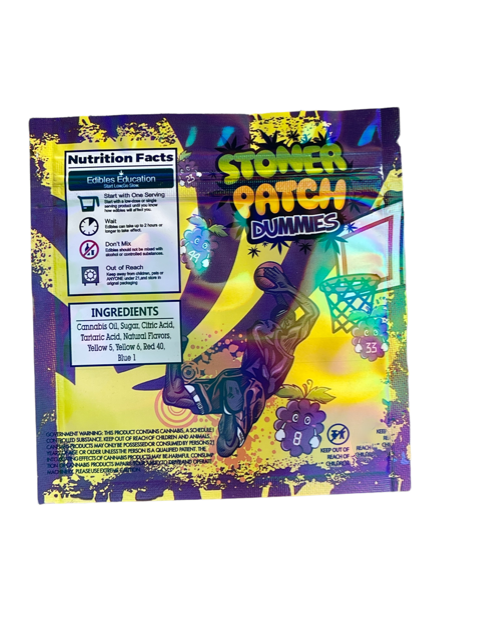 Stoner Patch Dummies Blueberry Gummies 500mg Mylar bags Packaging Only