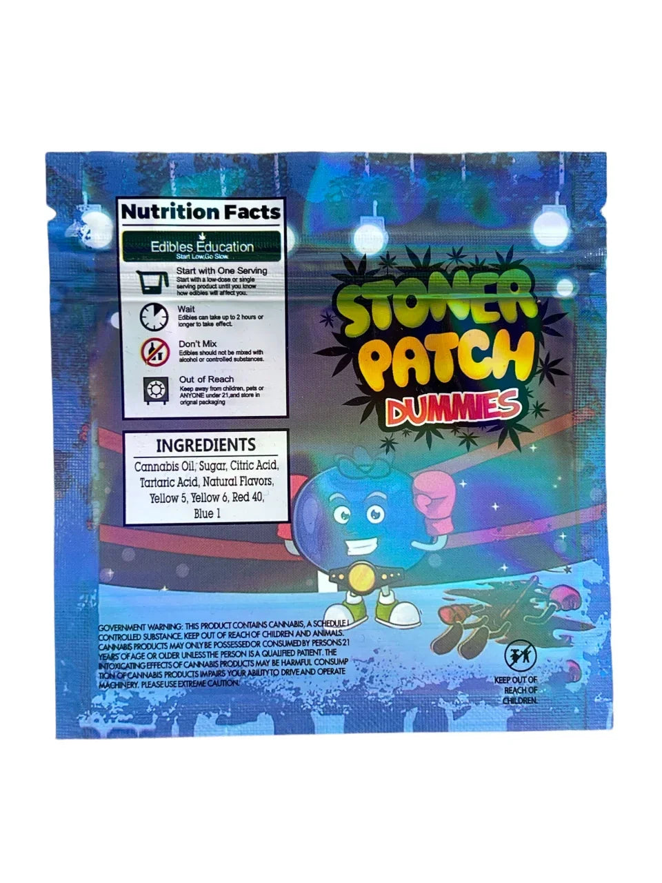 Stoner Patch Dummies Grape Gummies 500mg Mylar bags Packaging only - Black Unicorn Hub