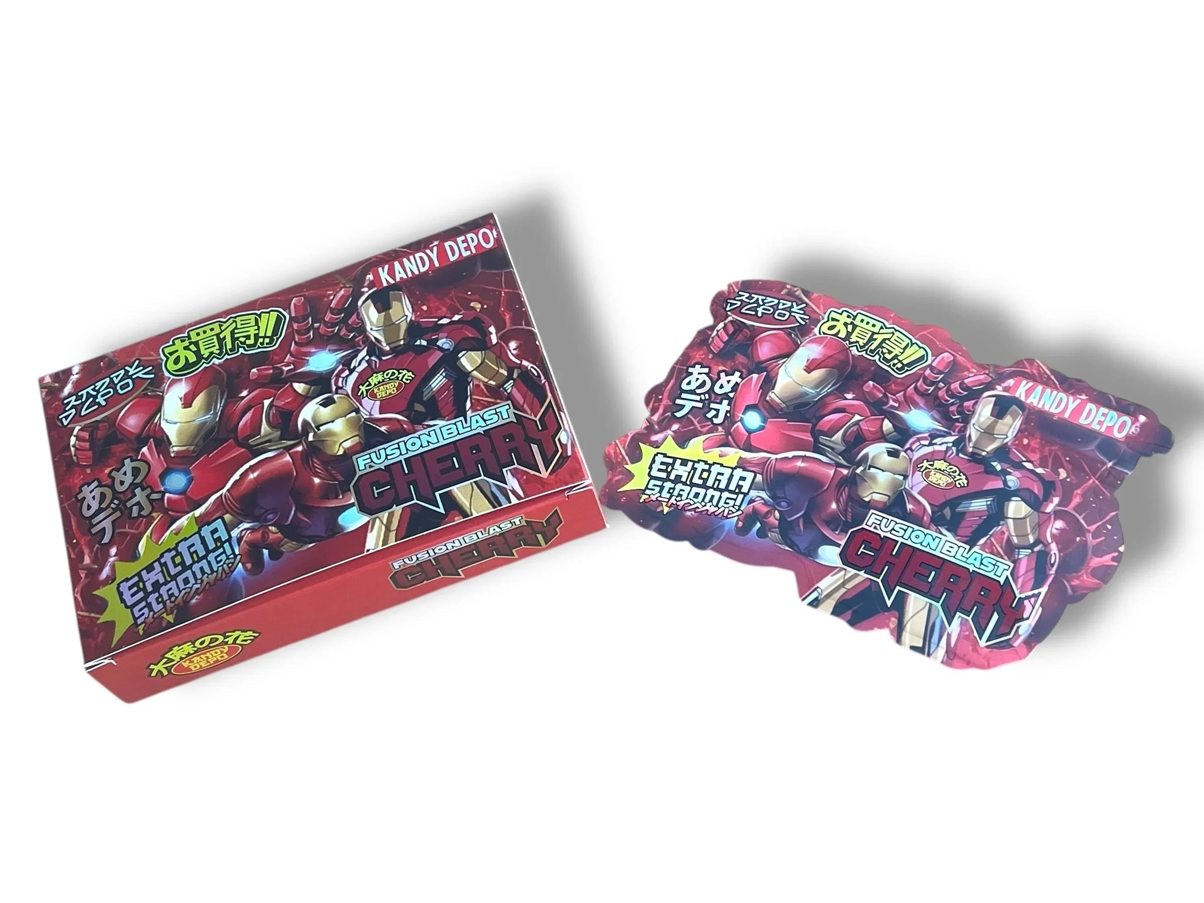KANDYTOWN 詰合せ Kandy Depo Fusion Blast Cherry Mylar Bags with Boxes 3.5g Box Packagin