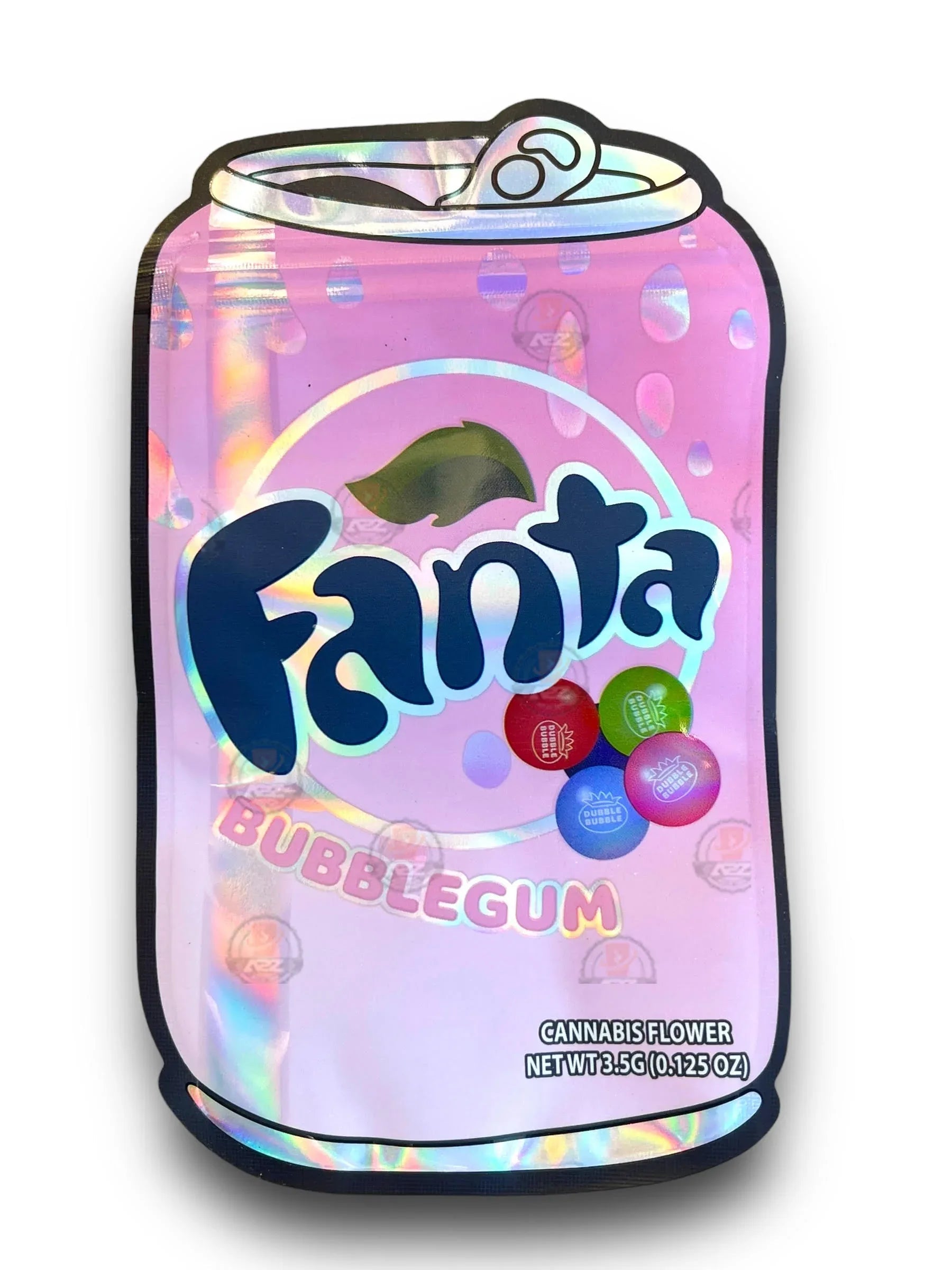 Fanta Bubblegum 3.5G Mylar Bags Holographic - Black Unicorn Hub