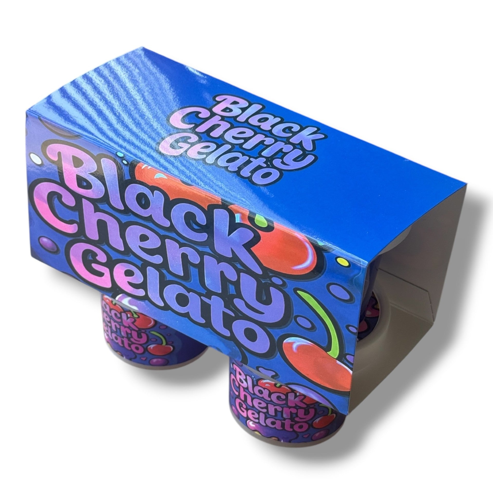 Black Cherry Gelato Ice Cream Style 3.5G Plastic Jars with Display Boxes – Packaging Only