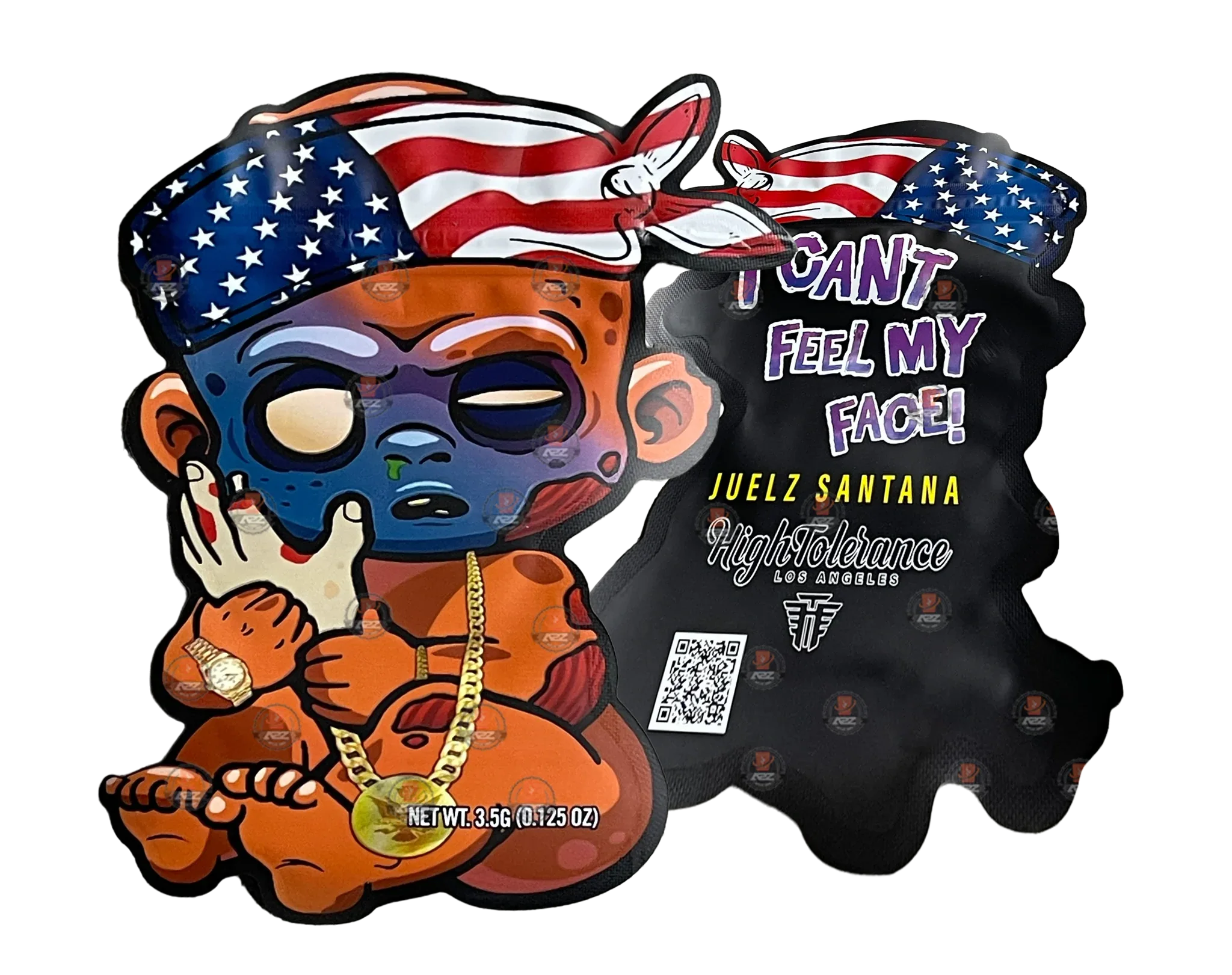 Swag Pack Baby I Can't Feel My Face Cut Out Mylar Bags 3.5g Hight Tolerance ICFMF - Black Unicorn Hub