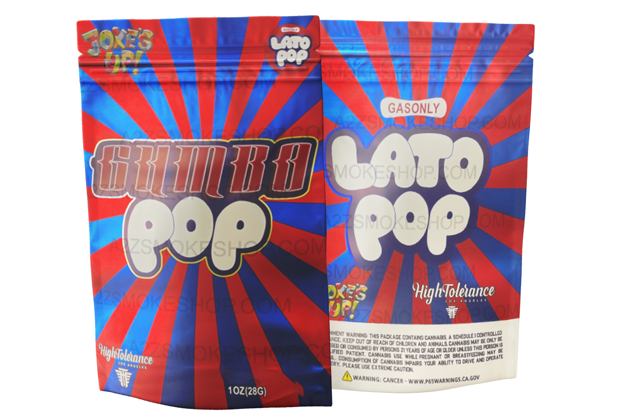 Jokes UP Lato Pop Gumbo High Tolerance 1 OZ 28G Mylar bag 50 Count
