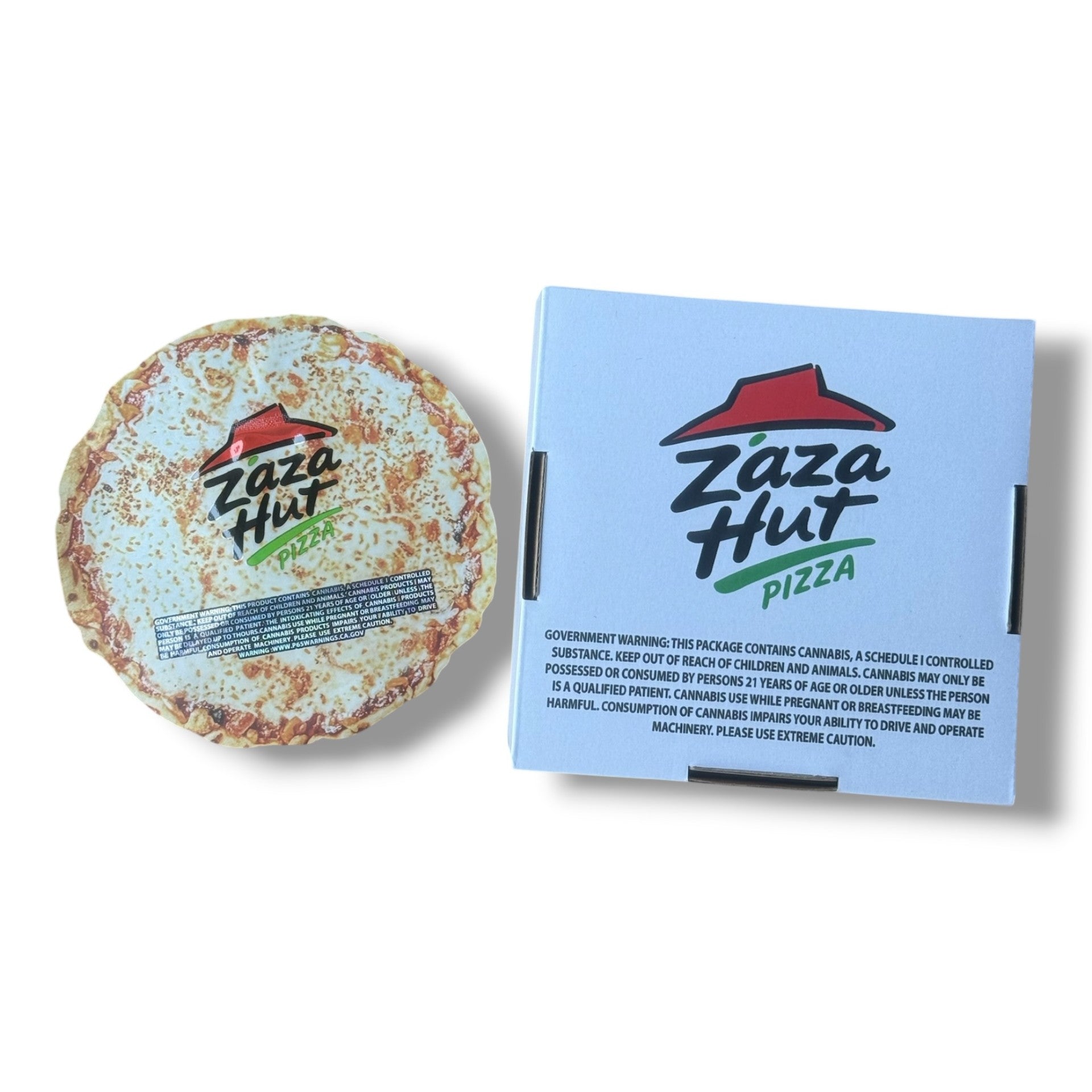 ZAZA Hut Pizza Mylar Bags with Boxes 3.5g Box Packaging