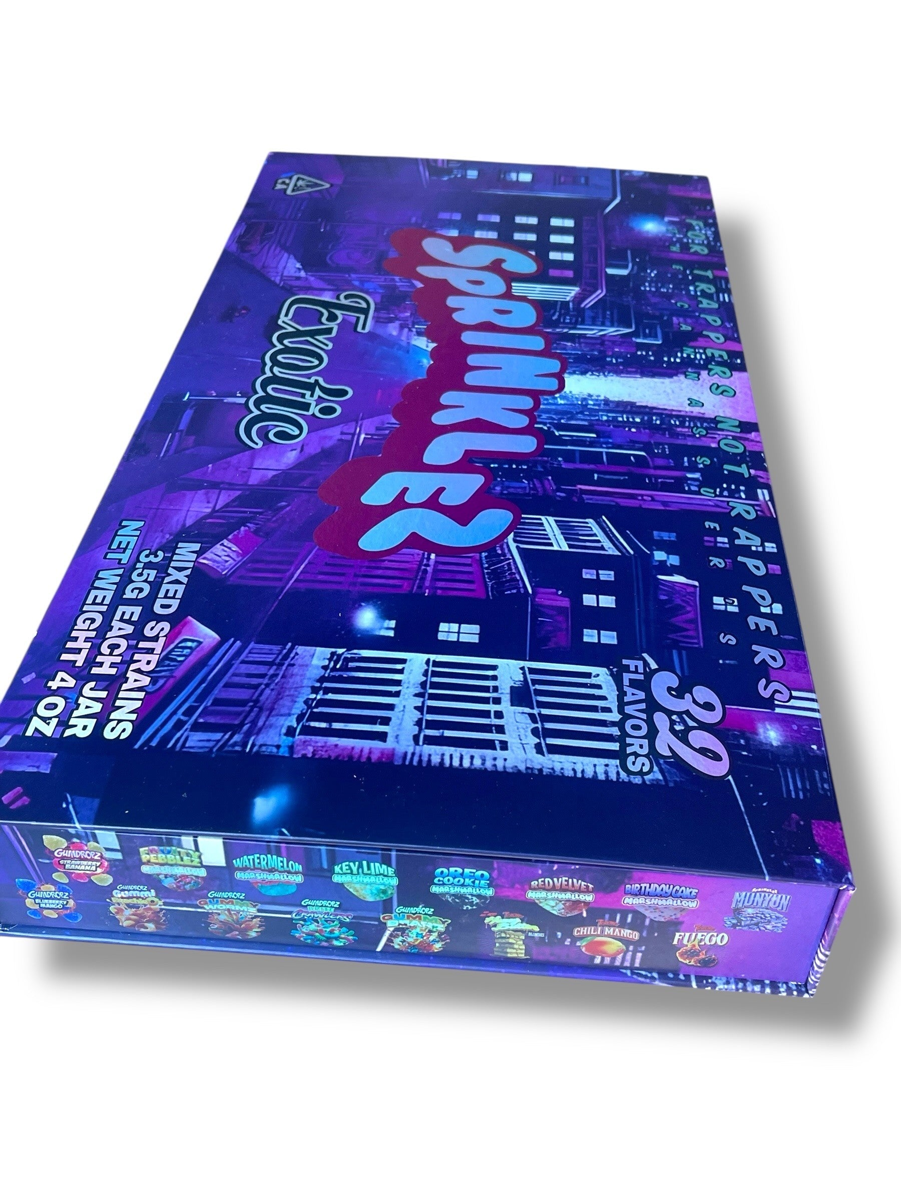 Sprinklez Variety Pack Glass Jars - Varity Pack 32 Flavors in box Empty Jars