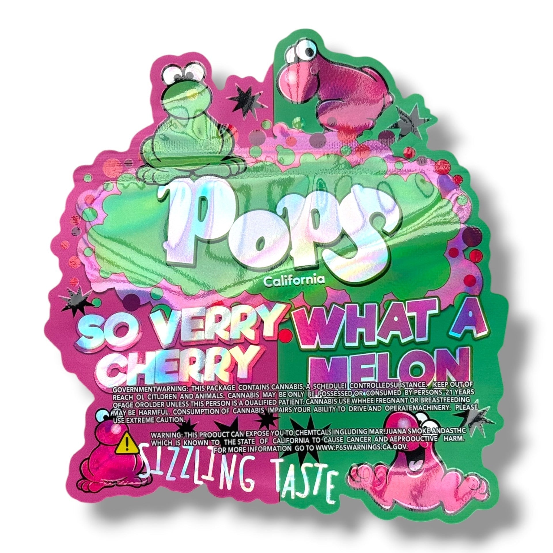 Pops What a Melon and So Verry Cherry 3.5g shape bags