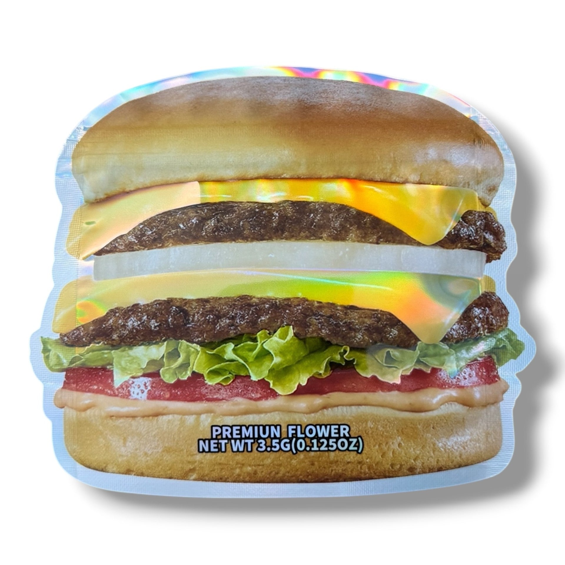 ZA-N-OUT Burger Mylar Bags with Boxes 3.5g Box Packaging