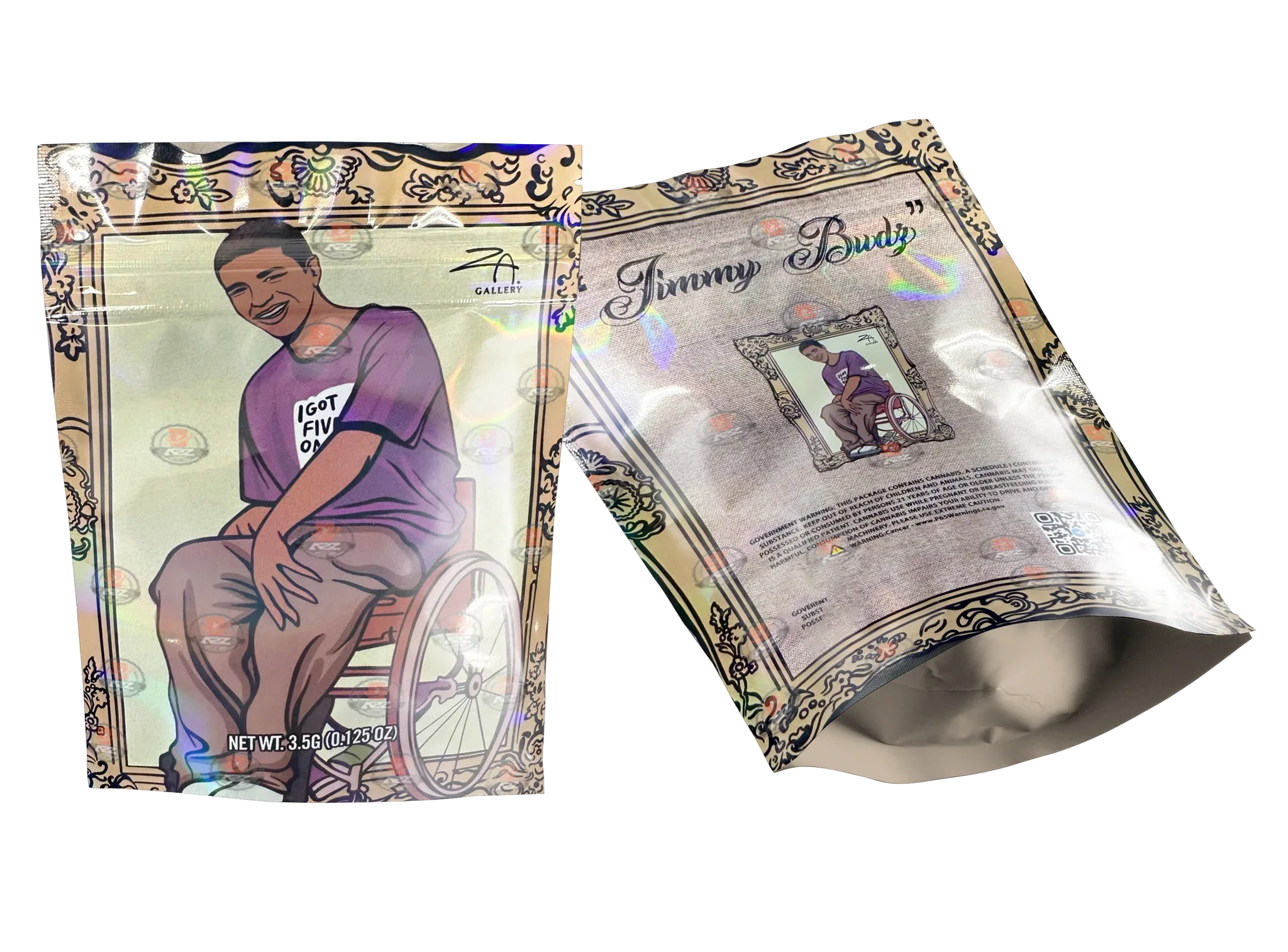 Jimmy Budz Mylar bag 3.5g Packaging Only - Black Unicorn Hub