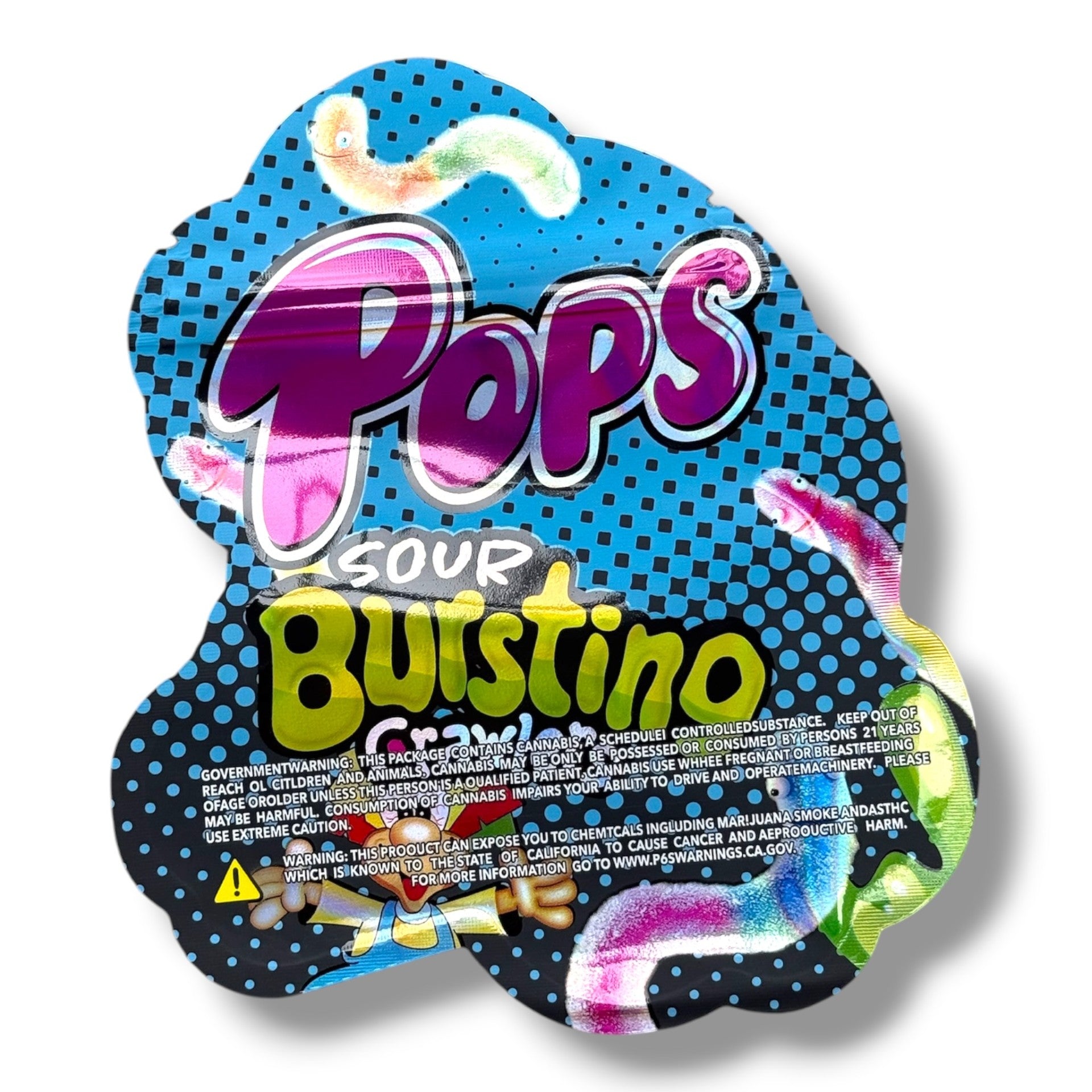 Pops Sour Bursting Crawlers 3.5g shape bags