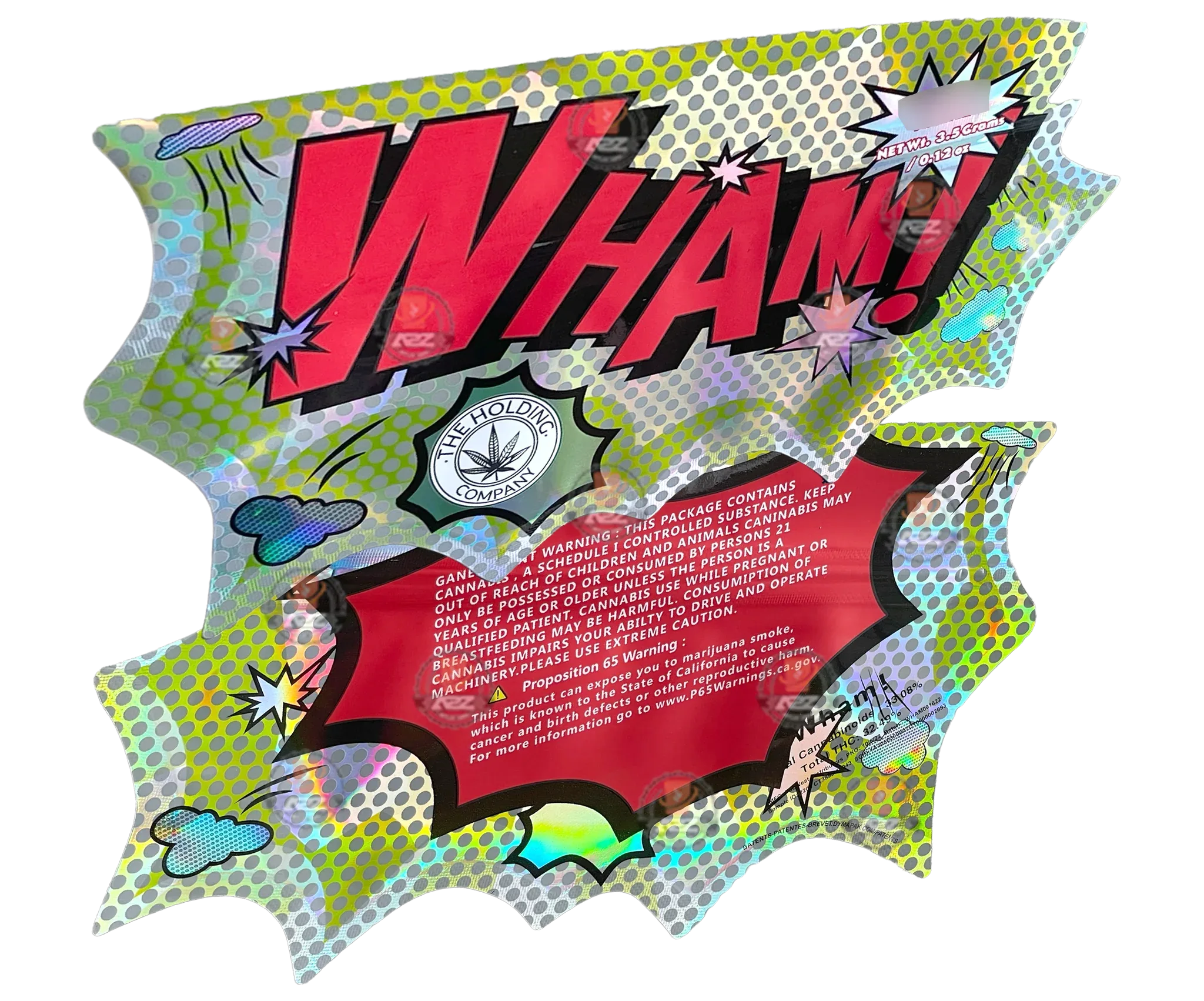 Lil Baby WHAM Pack - Cut Out Mylar Bags 3.5g Die Cut Holographic - Black Unicorn Hub