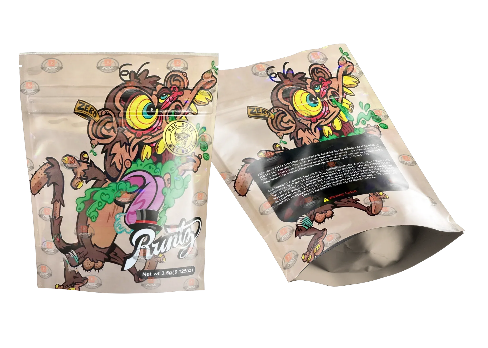 Zero Monkey MYLAR BAG 3.5 GRAMS - Black Unicorn Hub