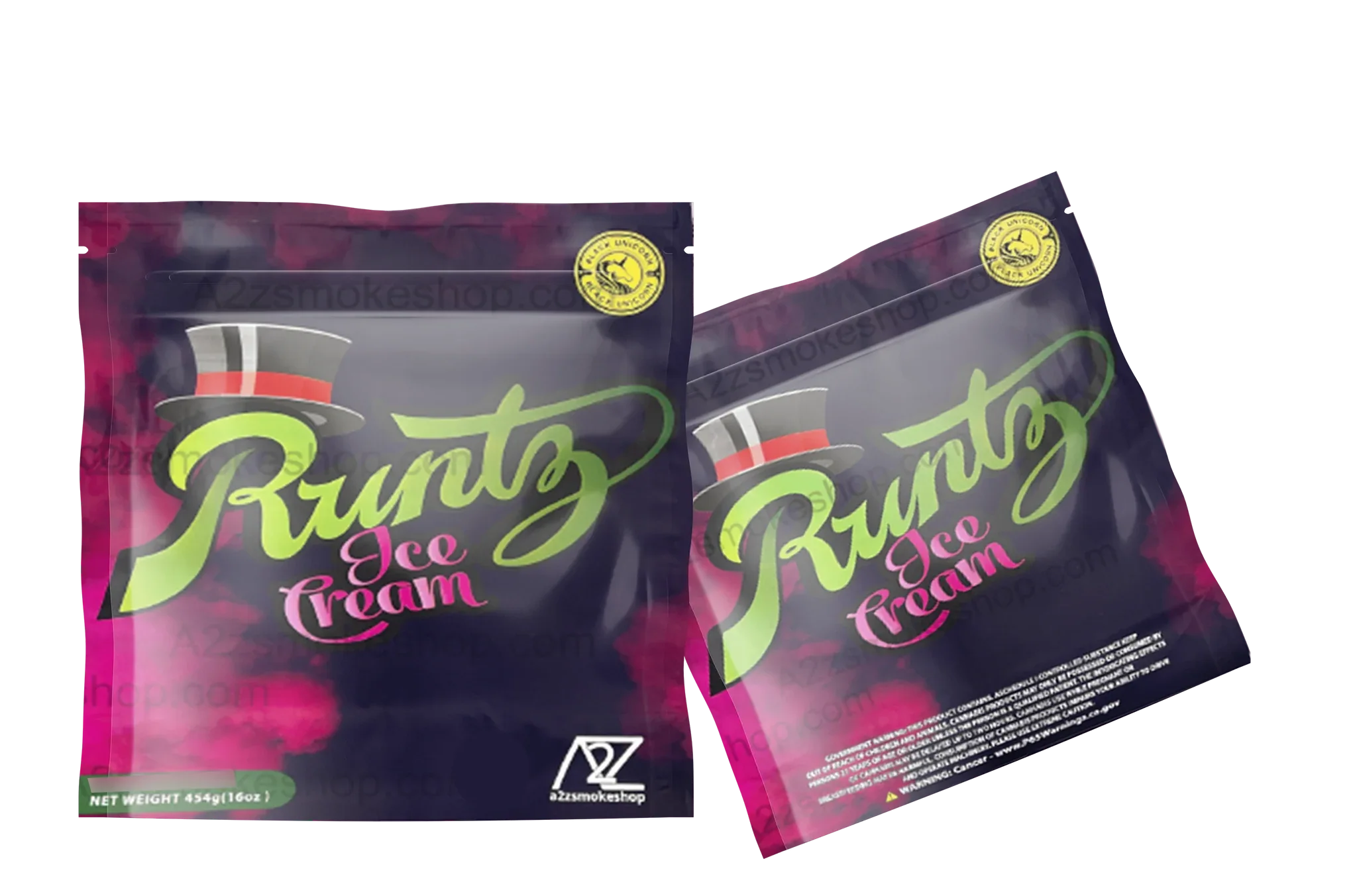 Black Unicorn - Pound Bag (Large)-Ice Cream Mylar bag 1LBS - 16OZ (454g) - Black Unicorn Hub