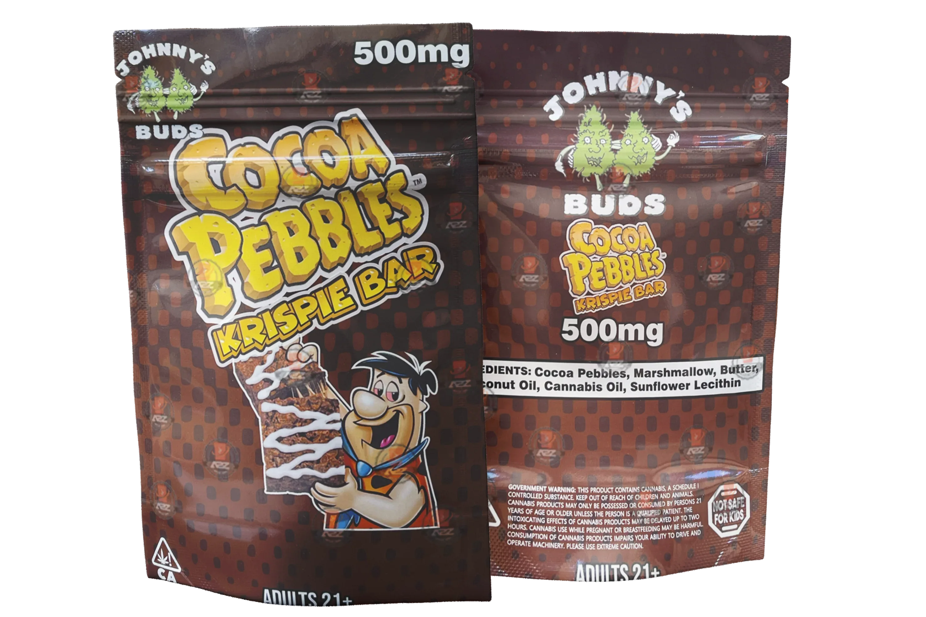 Cocoa Pebbles Krispie Bar 500mg Mylar bags (Empty Packaging Only) - Black Unicorn Hub