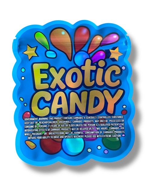 Exotic Candy Mylar Bag 3.5g shape bags