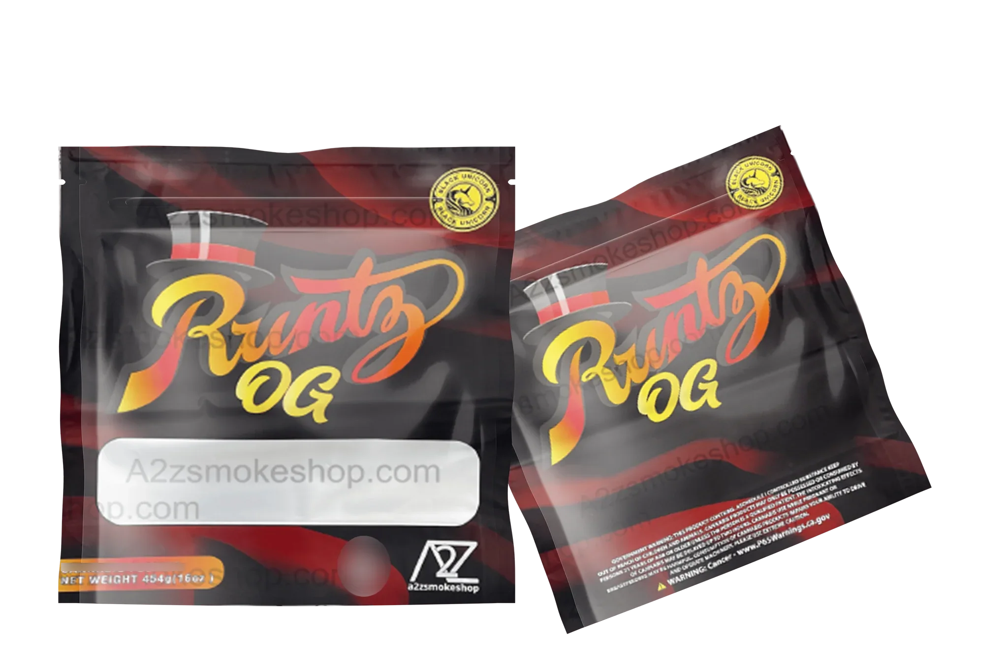 Black Unicorn - Pound Bag (Large)-OG Mylar bag with Window 1LBS - 16OZ (454g) - Black Unicorn Hub