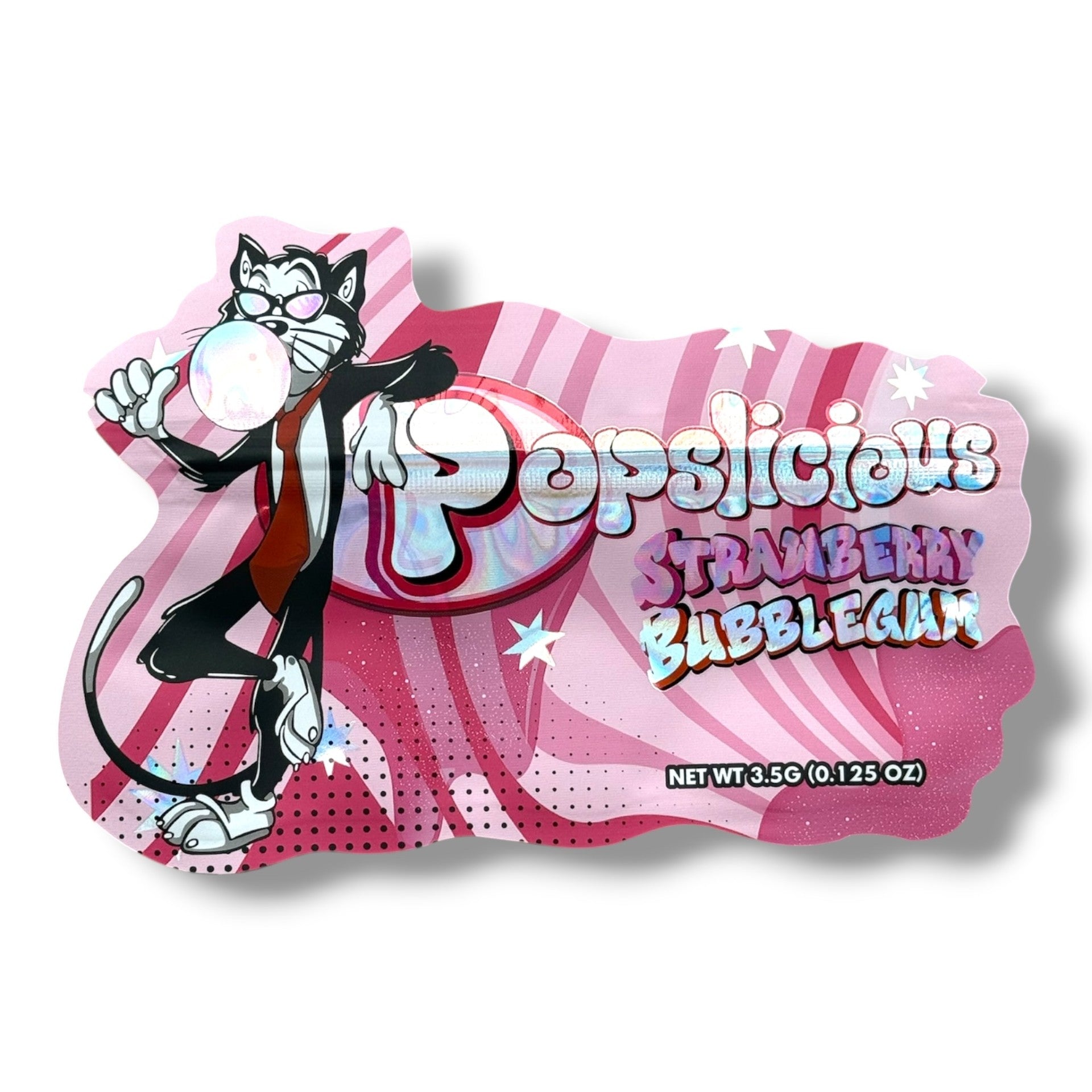 Pops Licious Strawberry Bubblegum 3.5g shape bags