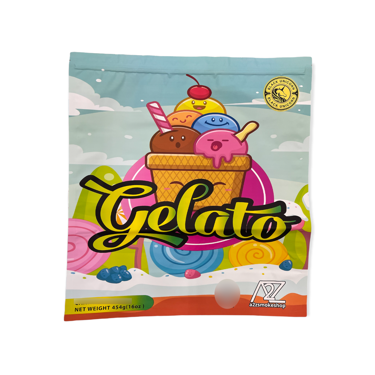 Black Unicorn - Pound Bag (Large)-Gelato Mylar bag  1LBS - 16OZ (454g)