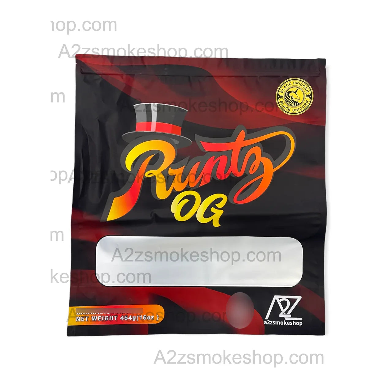 Black Unicorn - Pound Bag (Large)-OG Mylar bag with Window 1LBS - 16OZ (454g) - Black Unicorn Hub