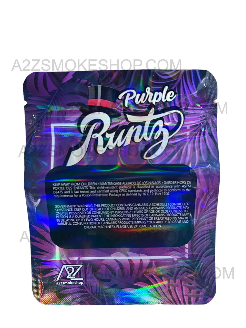 Black Unicorn Purple Holographic Mylar bag 3.5g - Black Unicorn Hub