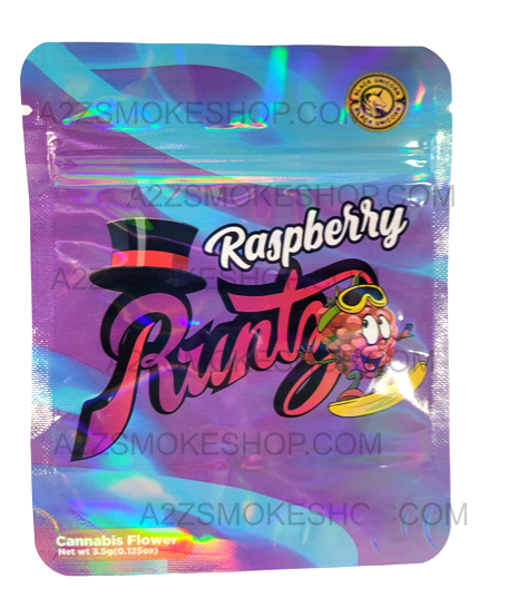 Black Unicorn Raspberry Holographic Mylar bag 3.5g