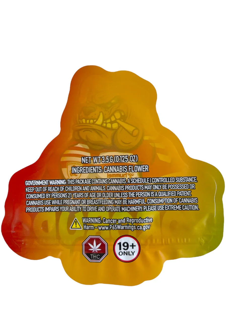 Borobuds 420 cut out Mylar bag 3.5g Packaging Only - Black Unicorn Hub