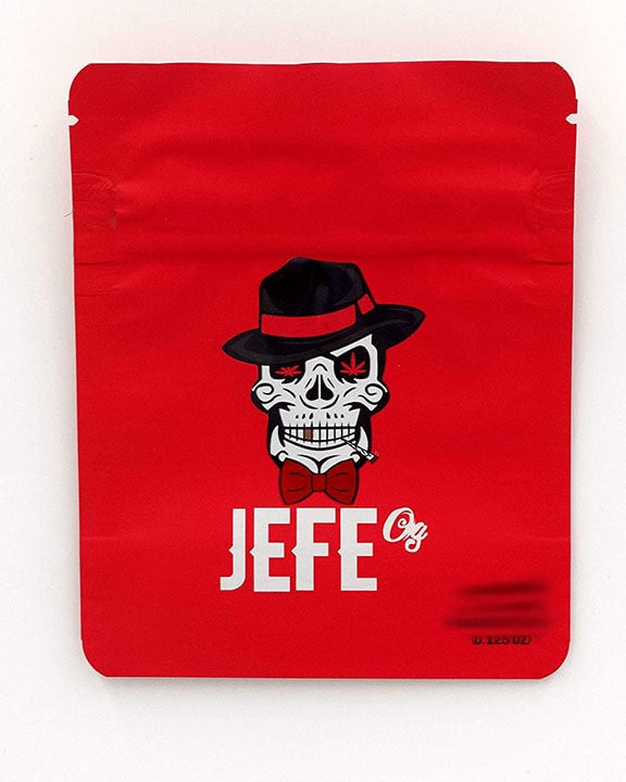 Cookies Jefe OG Mylar Bags 3.5 Grams Smell Proof Resealable Bags w/ Holographic Authenticity Stickers