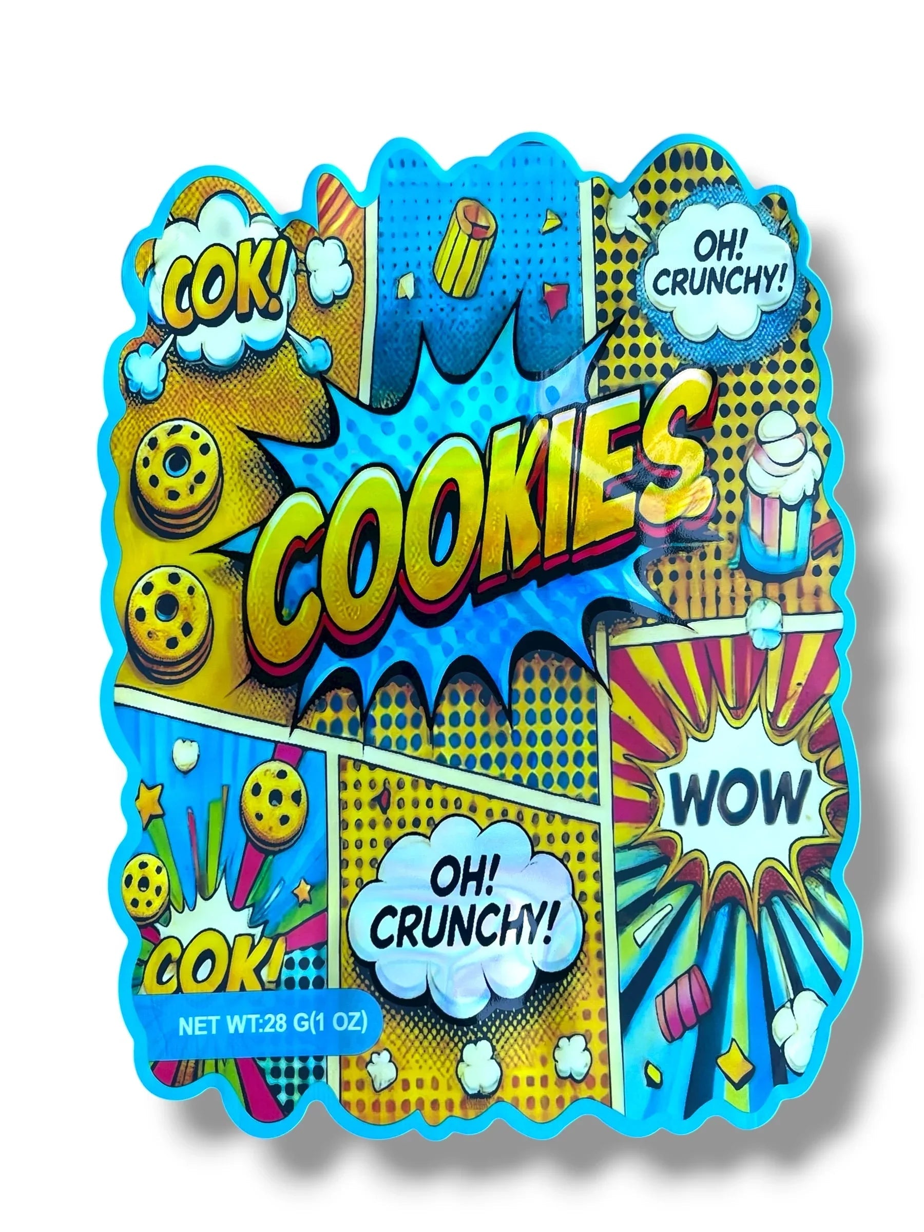 Cookies 1 OZ 28G Mylar empty Mylar bag 1 ounce (50 Count) 