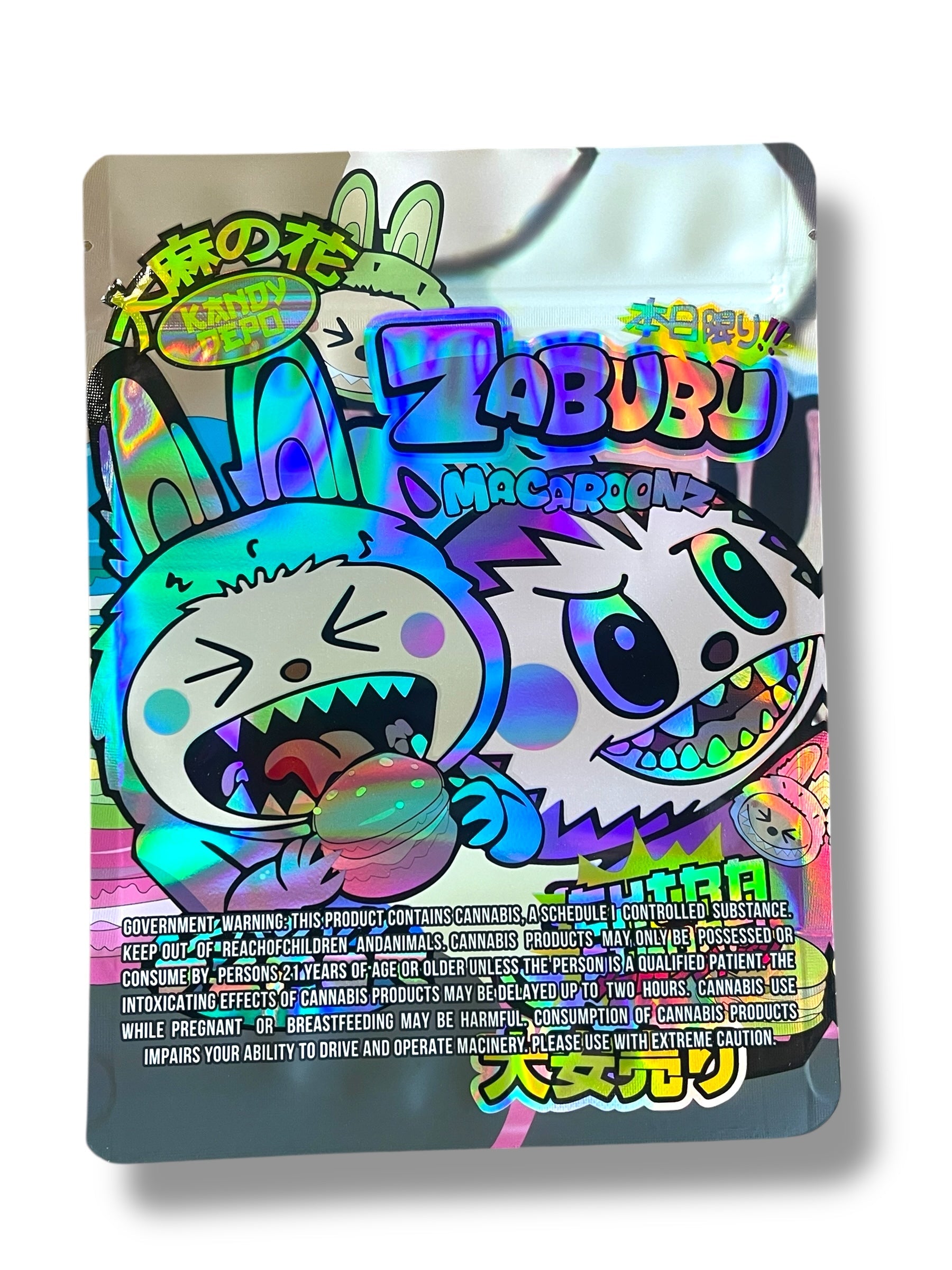 Kandy Depo Zabubu Macaroonz 1 OZ  28G empty Mylar bag 1 ounce (50 Count)