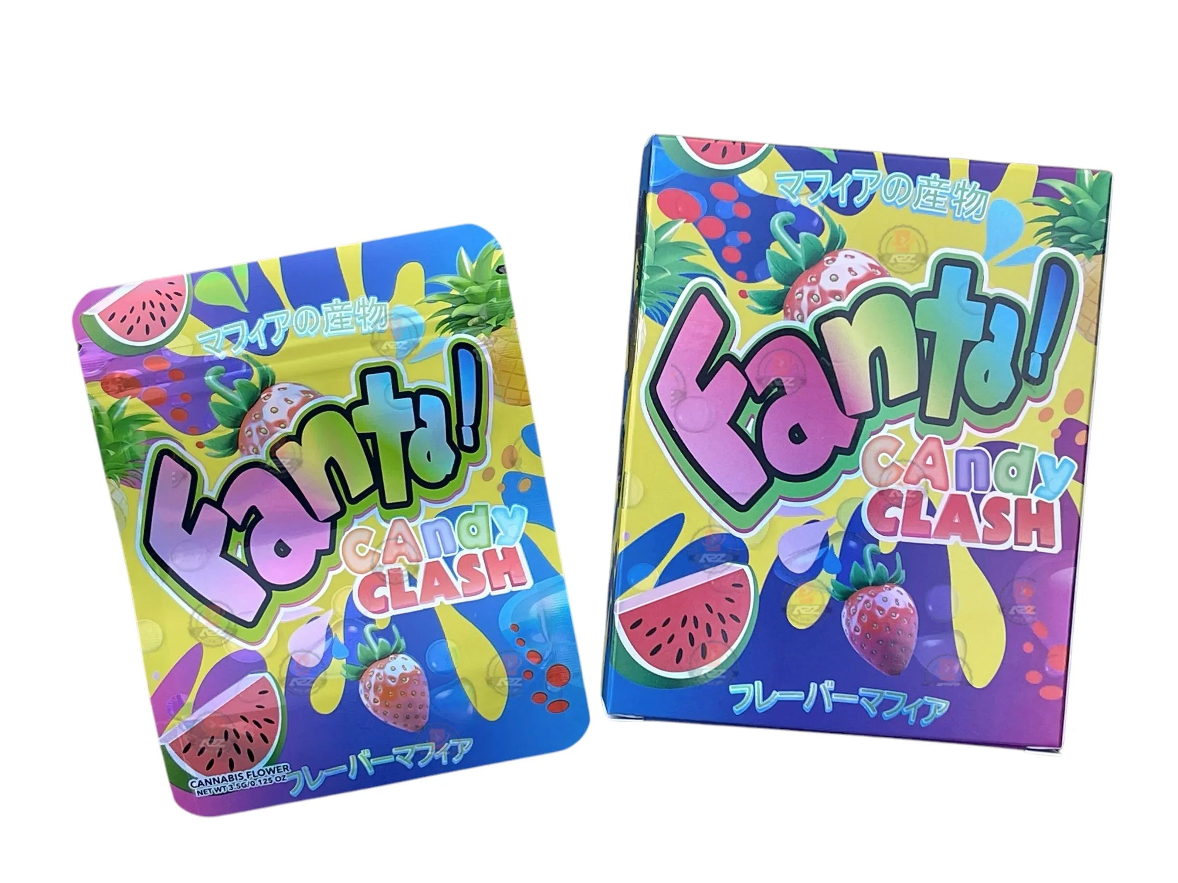 Fanta Candy Clash Mylar Bags with Boxes 3.5g Box Packaging Holographic - Black Unicorn Hub