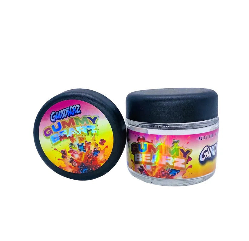 Gummy Bearz Sprinkelz 3.5g Glass Jars with Holographic Stickers