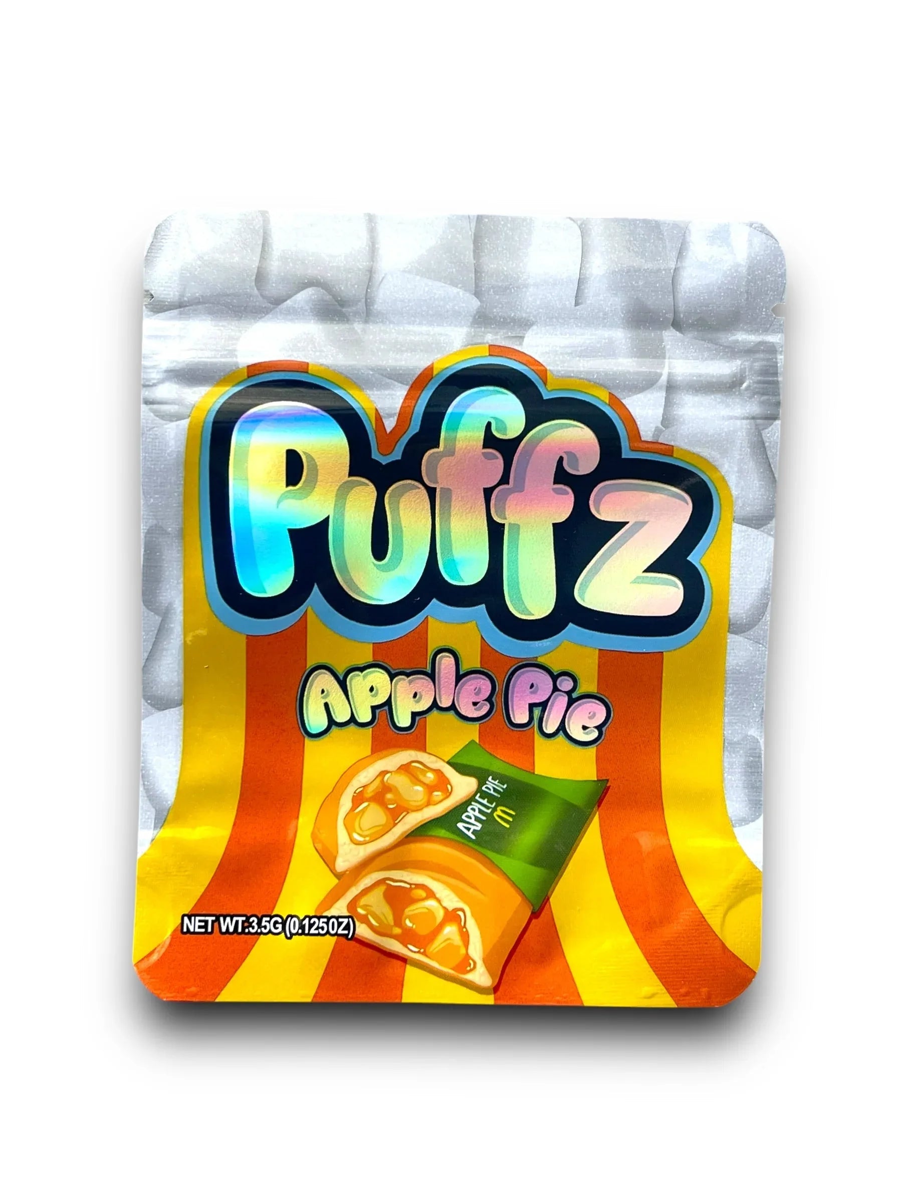 Puffz Apple Pie Mylar Bags 3.5g Holographic - Black Unicorn Hub