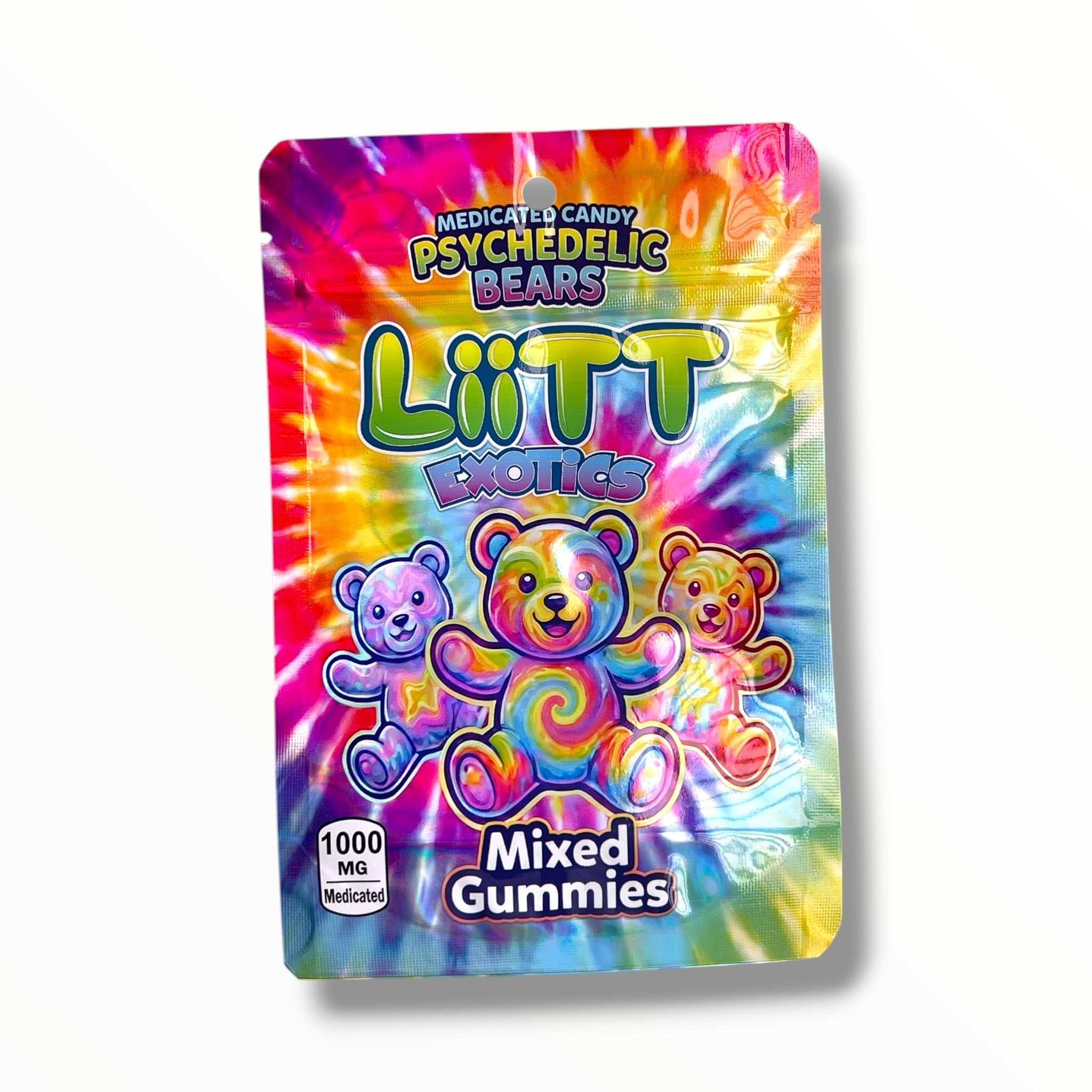 Liitt Exotics Mixed Gummies 3.5g Mylar Bag 1000MG (Packaging Only)
