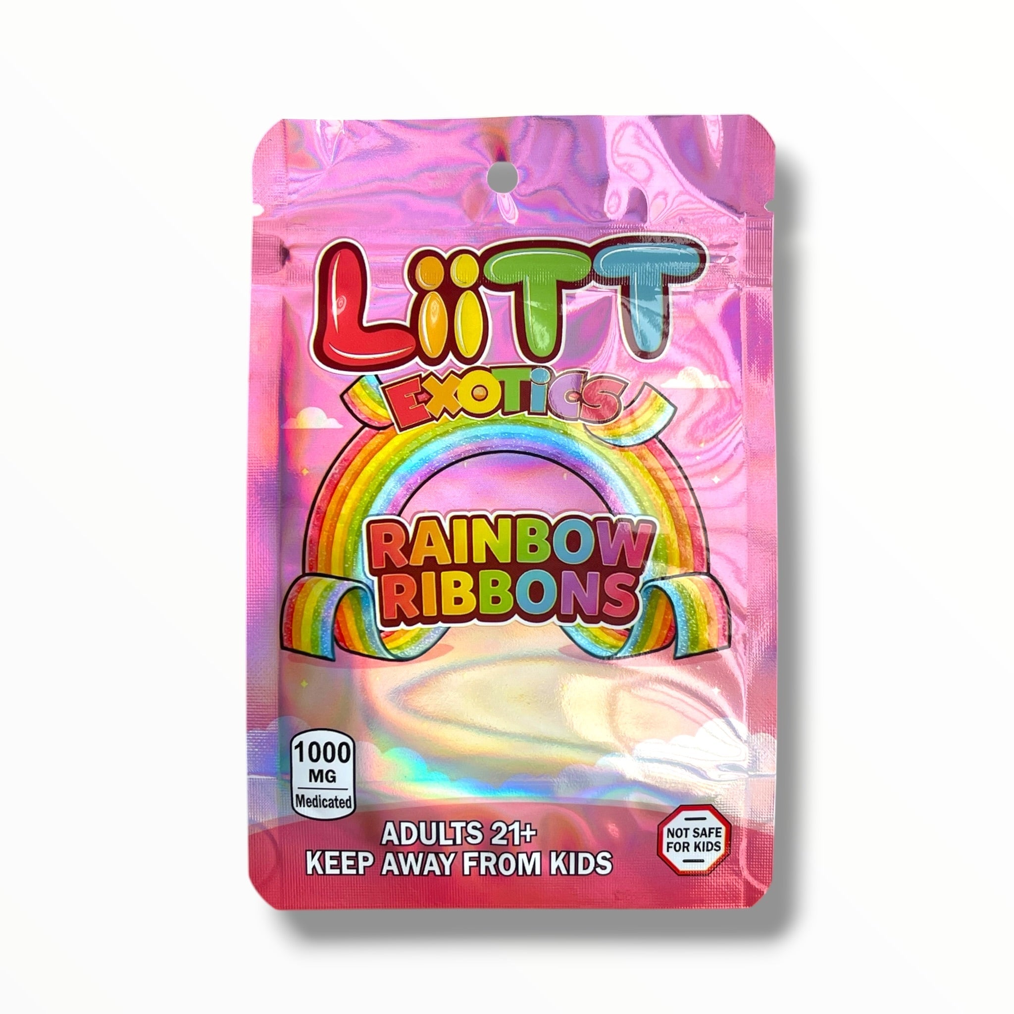 Liitt Exotics Rainbow Ribbons3.5g Mylar Bag 1000MG (Packaging Only)