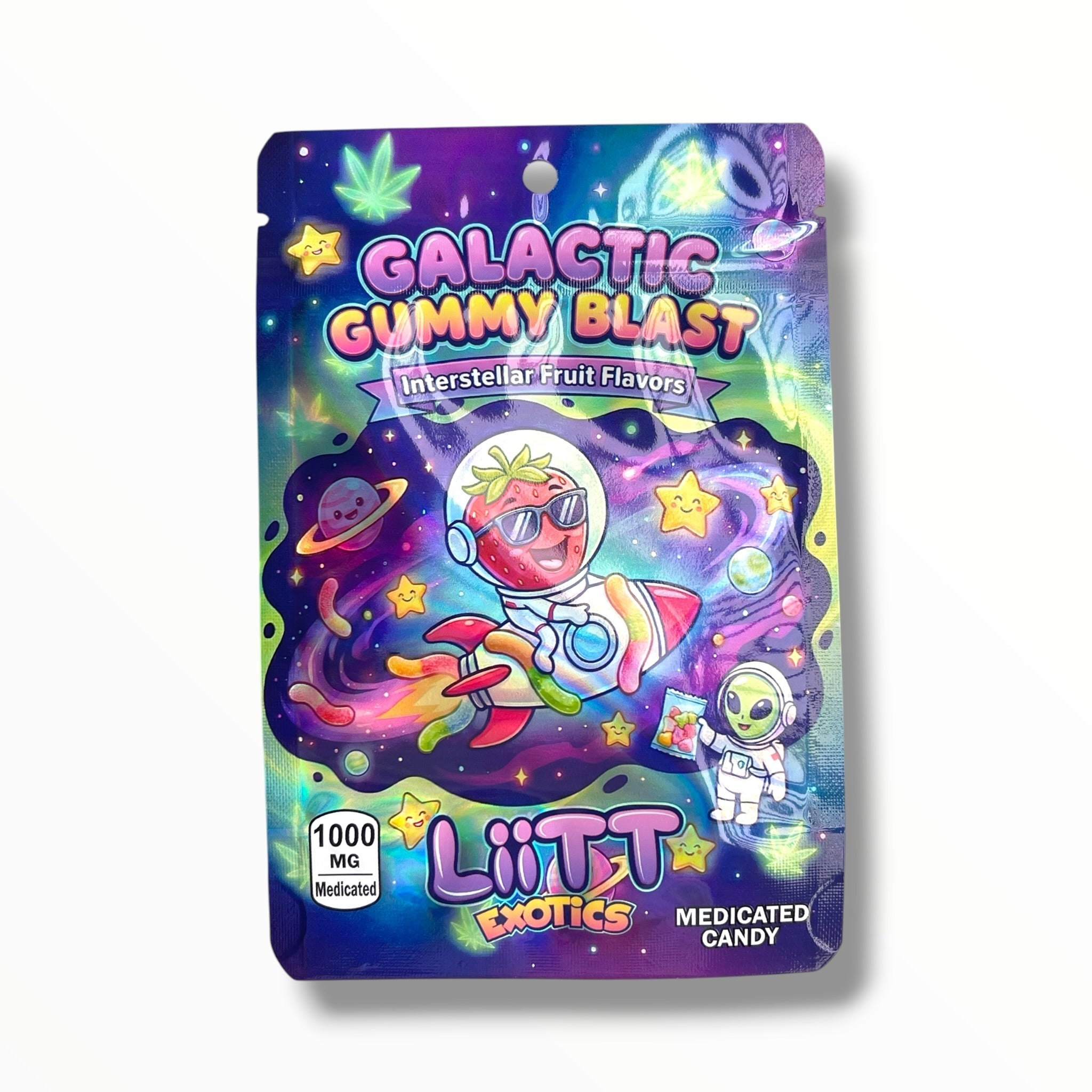 Liitt Exotics Galactic Gummy Blast 3.5g Mylar Bag 1000MG (Packaging Only)