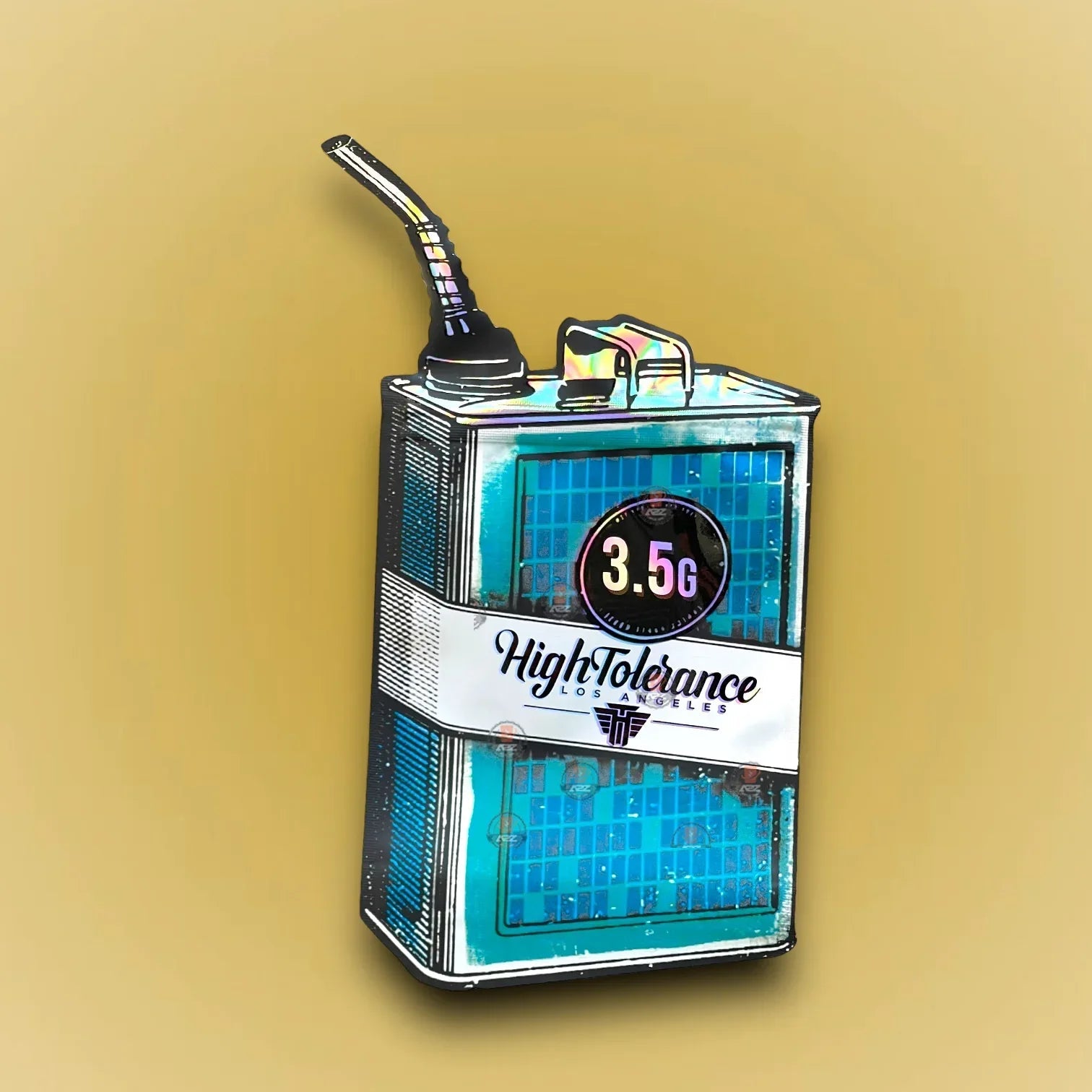 High Tolerance Los Angeles 3.5g Mylar Bag Holographic Gas Fuel - Black Unicorn Hub