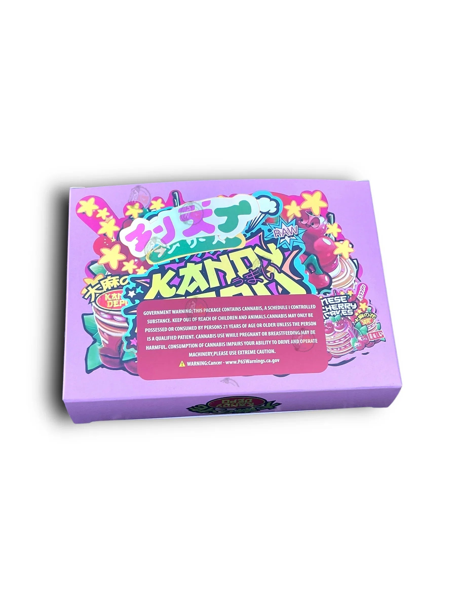 Kandy Depo Japanese Pink Cherry Pancakes Mylar Bags with Boxes 3.5g Box Packaging Holographic - Black Unicorn Hub