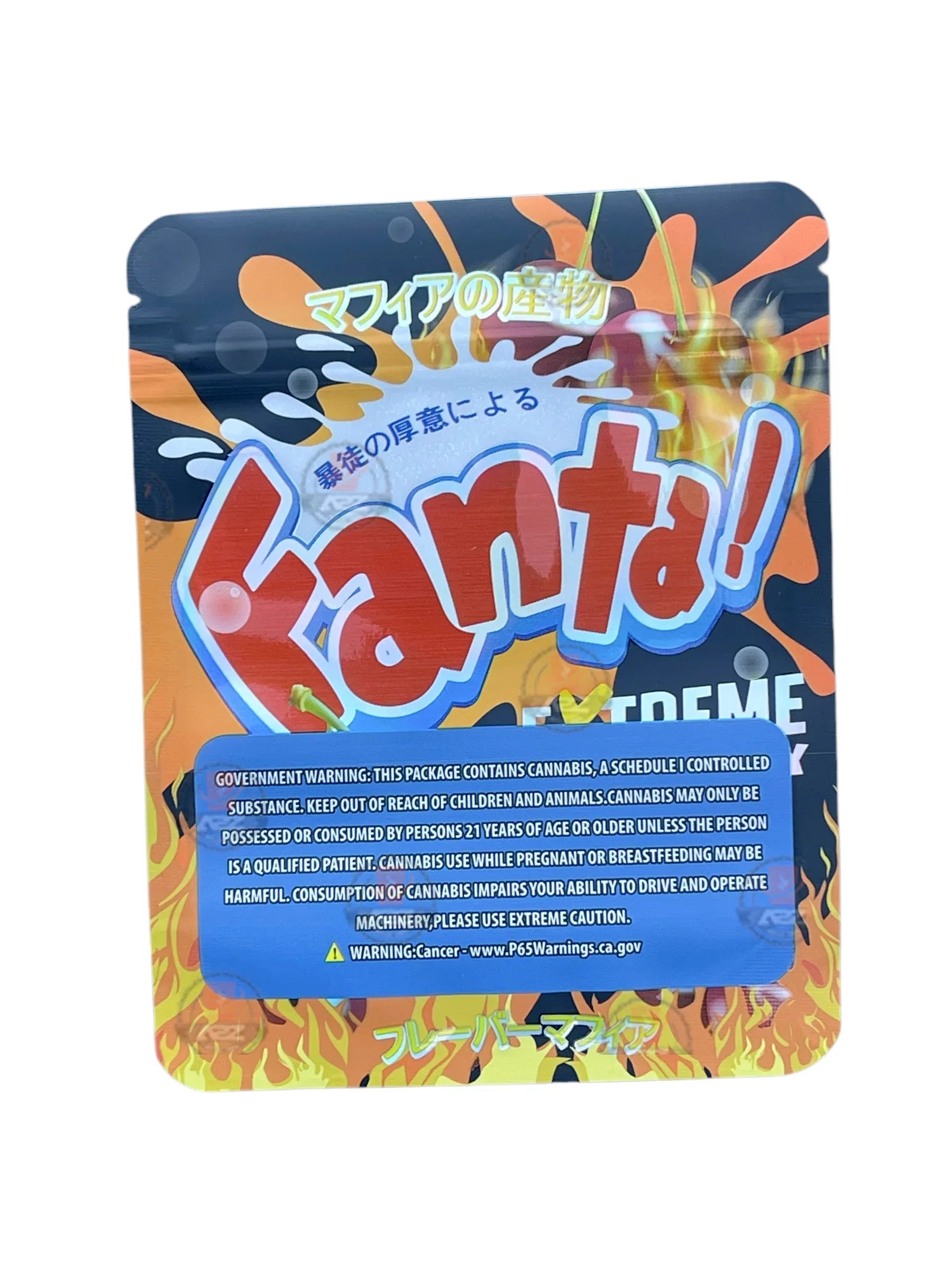 Fanta Extreme Fire Cherry Mylar Bags with Boxes 3.5g Box Packaging Holographic - Black Unicorn Hub