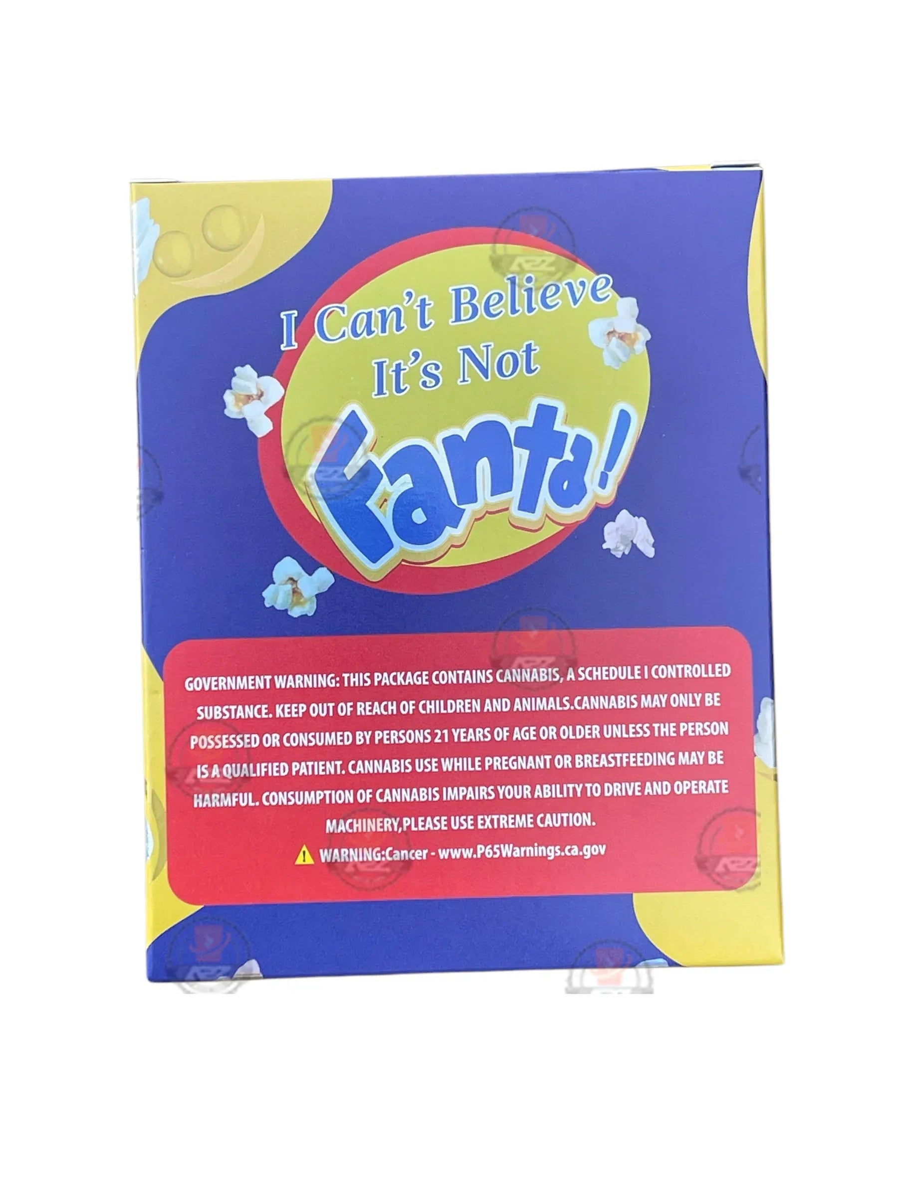 Fanta Butter Popcorn Mylar Bags with Boxes 3.5g Box Packaging Holographic - Black Unicorn Hub