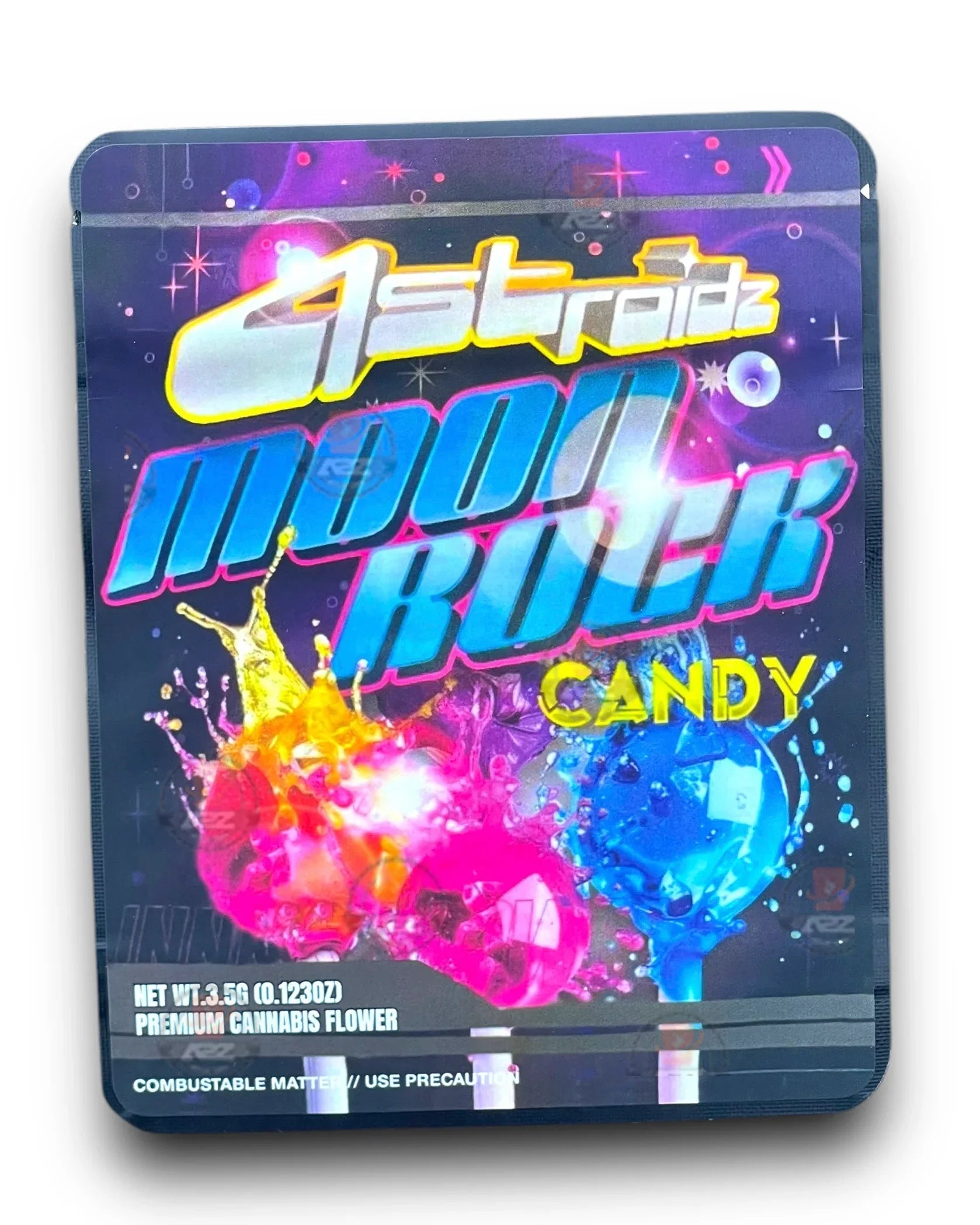 Sprinklez Astroidz Moon Rock 3.5G Mylar Bags -With stickers and label - Black Unicorn Hub