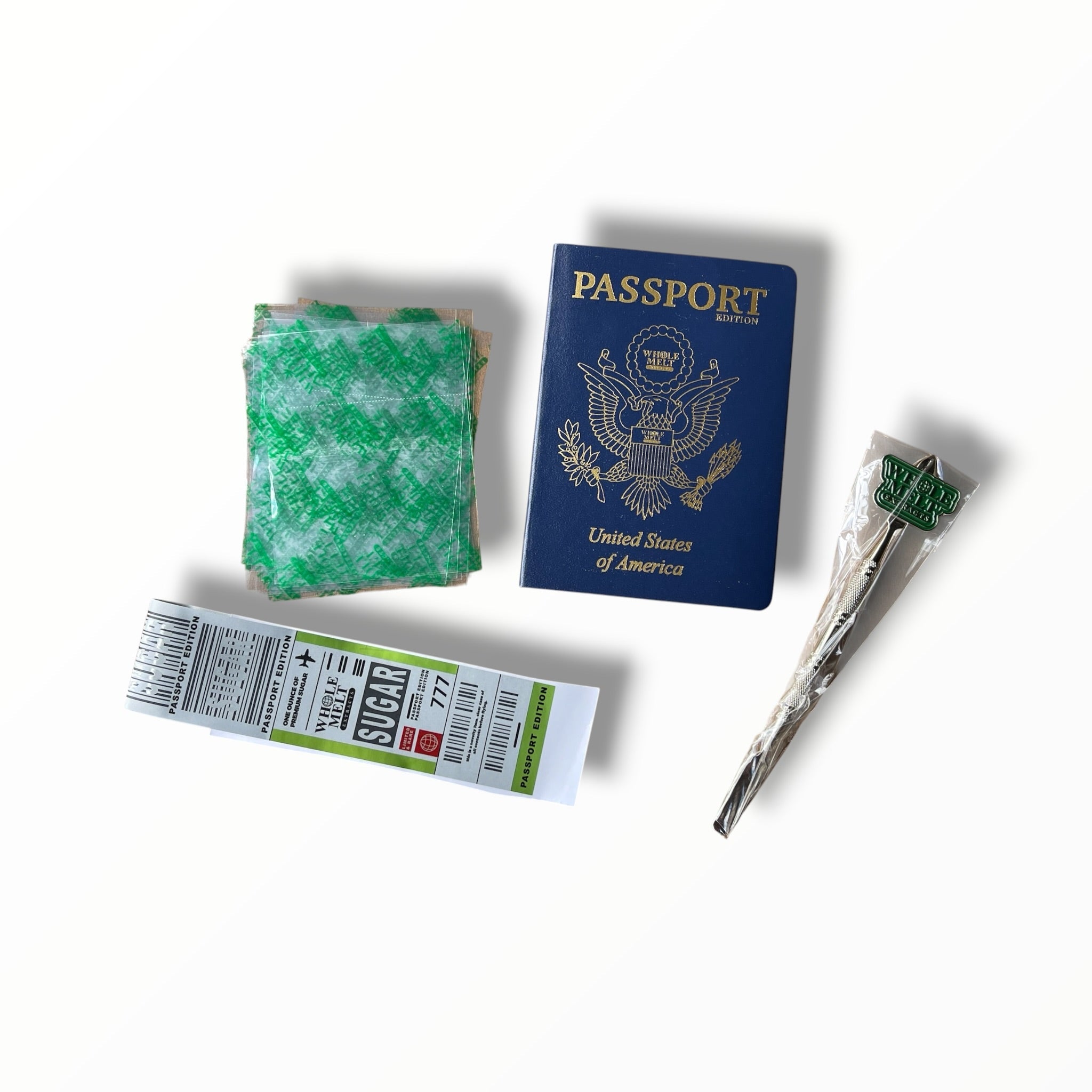 Whole Melt Passport Edition 1oz Glass Jars - Varity Pack 16 Strains in box Empty Jars