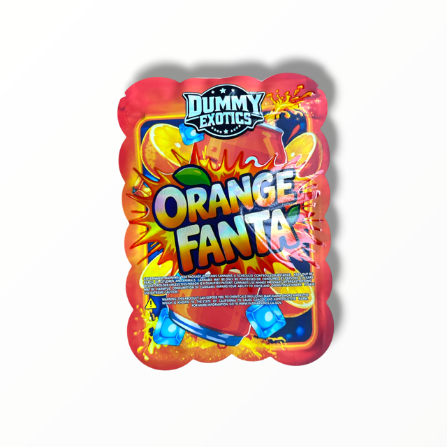Orange Fanta Dummy Exotics 3.5g shape bags
