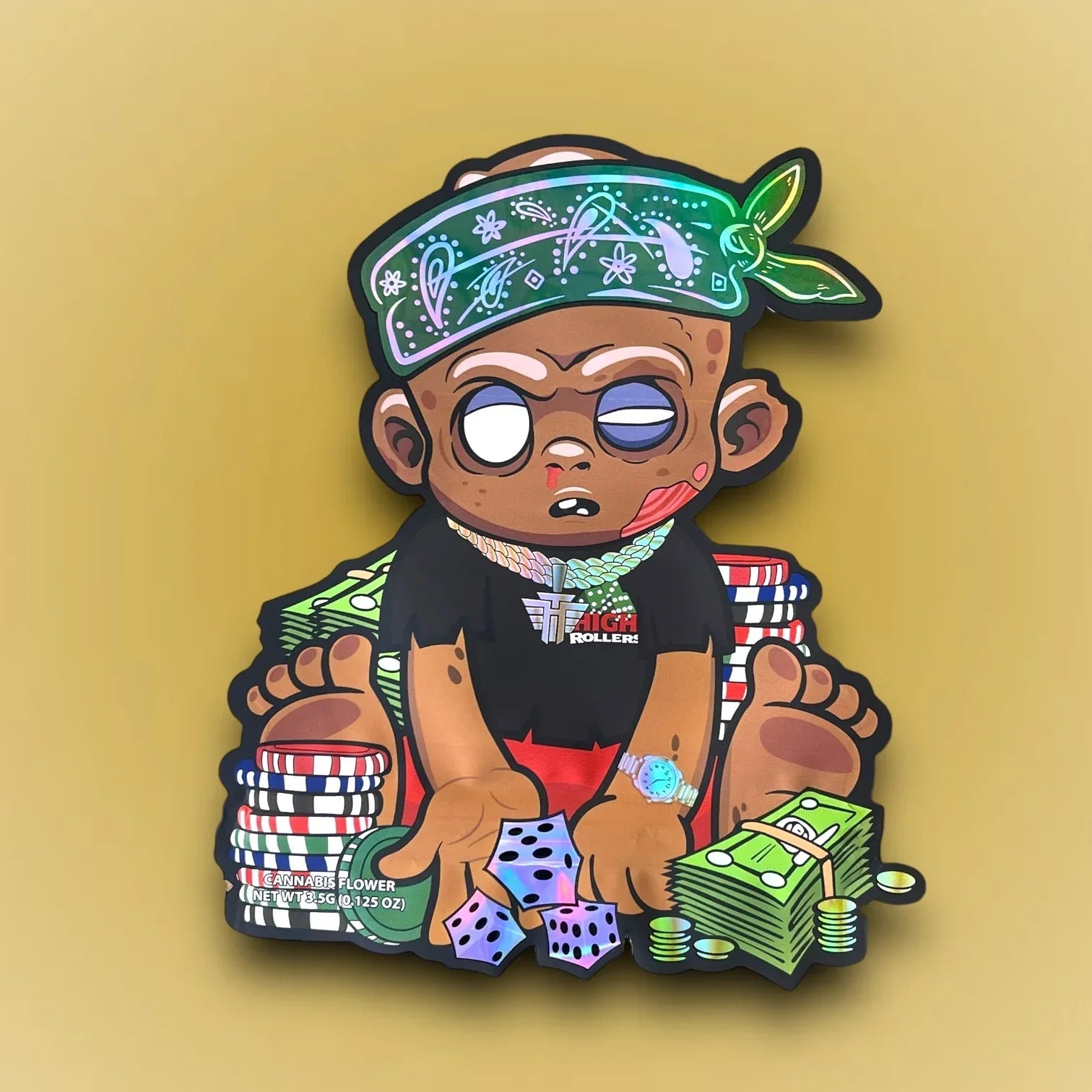 Boss Baby I Can't Feel My Face Cut Out Mylar Bags 3.5g Hight Tolerance ICFMF - Black Unicorn Hub