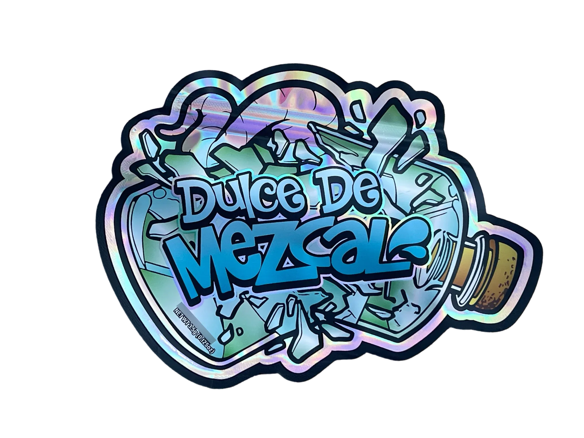 Don Merfos Dulce De Mezcal Mylar bag 3.5g cut out Empty Packaging- Holographic - Black Unicorn Hub