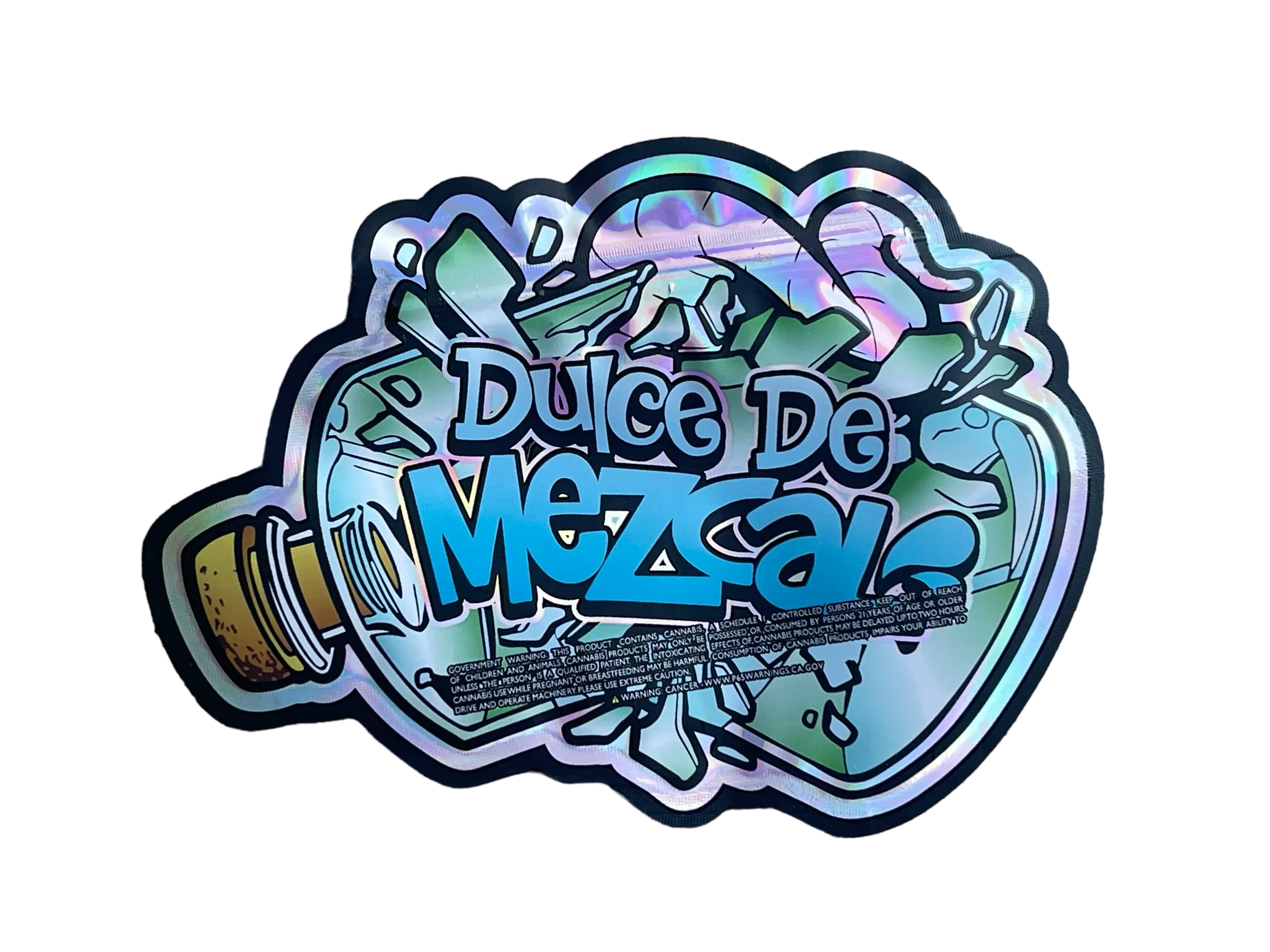 Don Merfos Dulce De Mezcal Mylar bag 3.5g cut out Empty Packaging- Holographic - Black Unicorn Hub