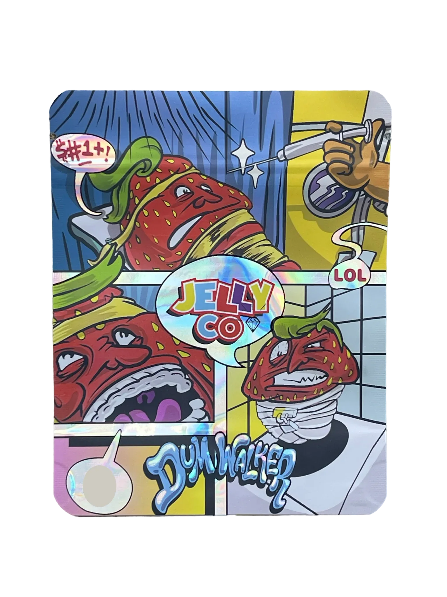 Dum Walker Mylar Bags 3.5g Holographic Jelly Co - Black Unicorn Hub